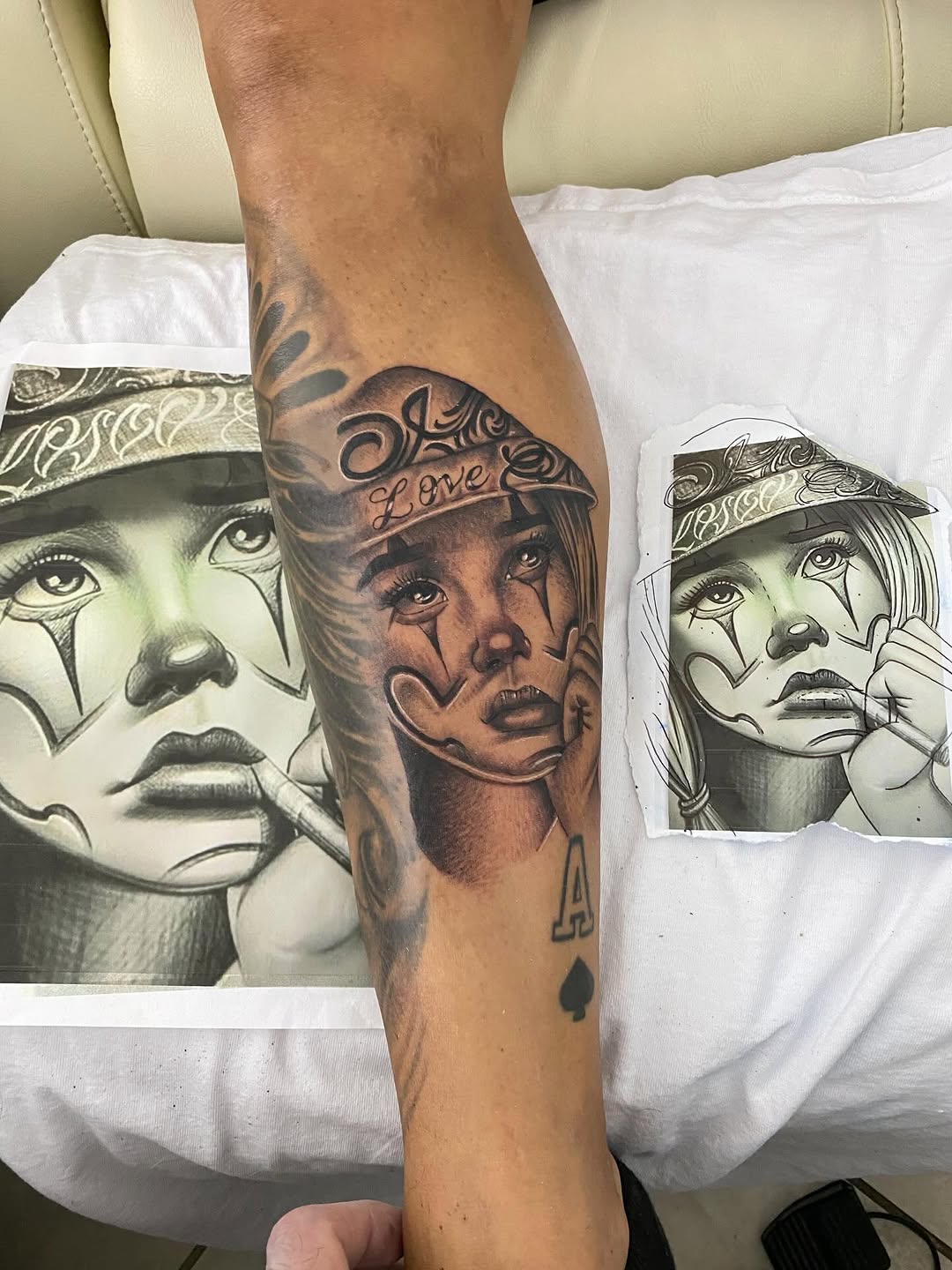 Chicano tattoo on the forearm by Tattoos By Mauze