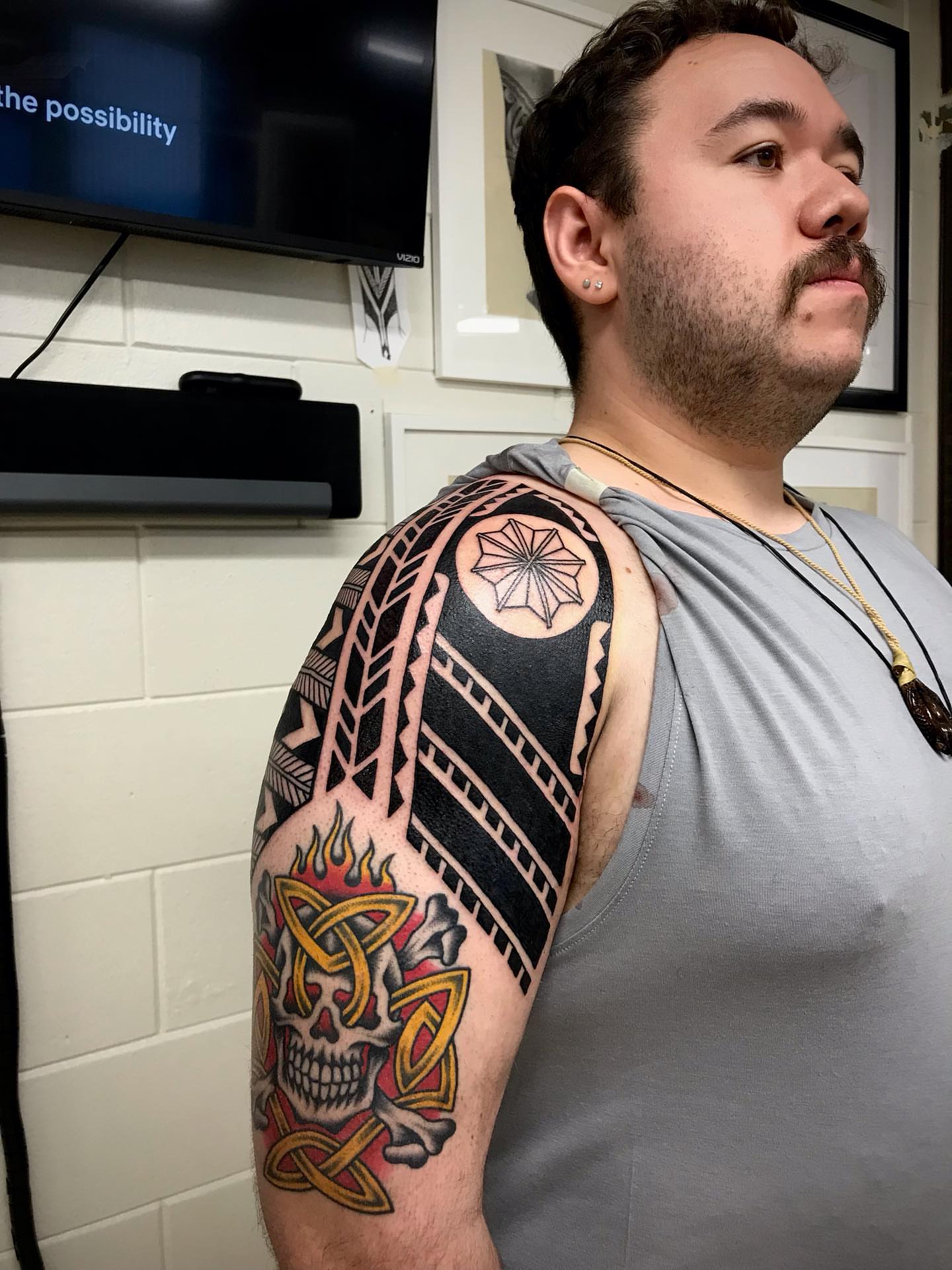 Tattoo by @hiwawolfe — american_traditional, tribal