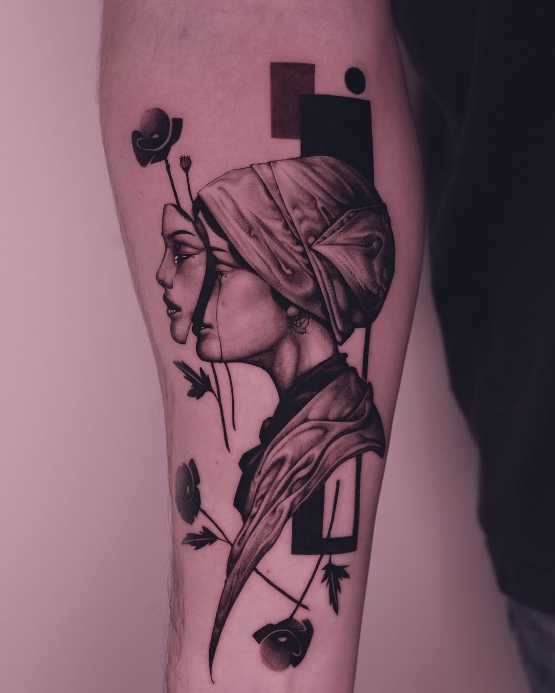 Tattoo by @9rukim — black_and_grey, realism