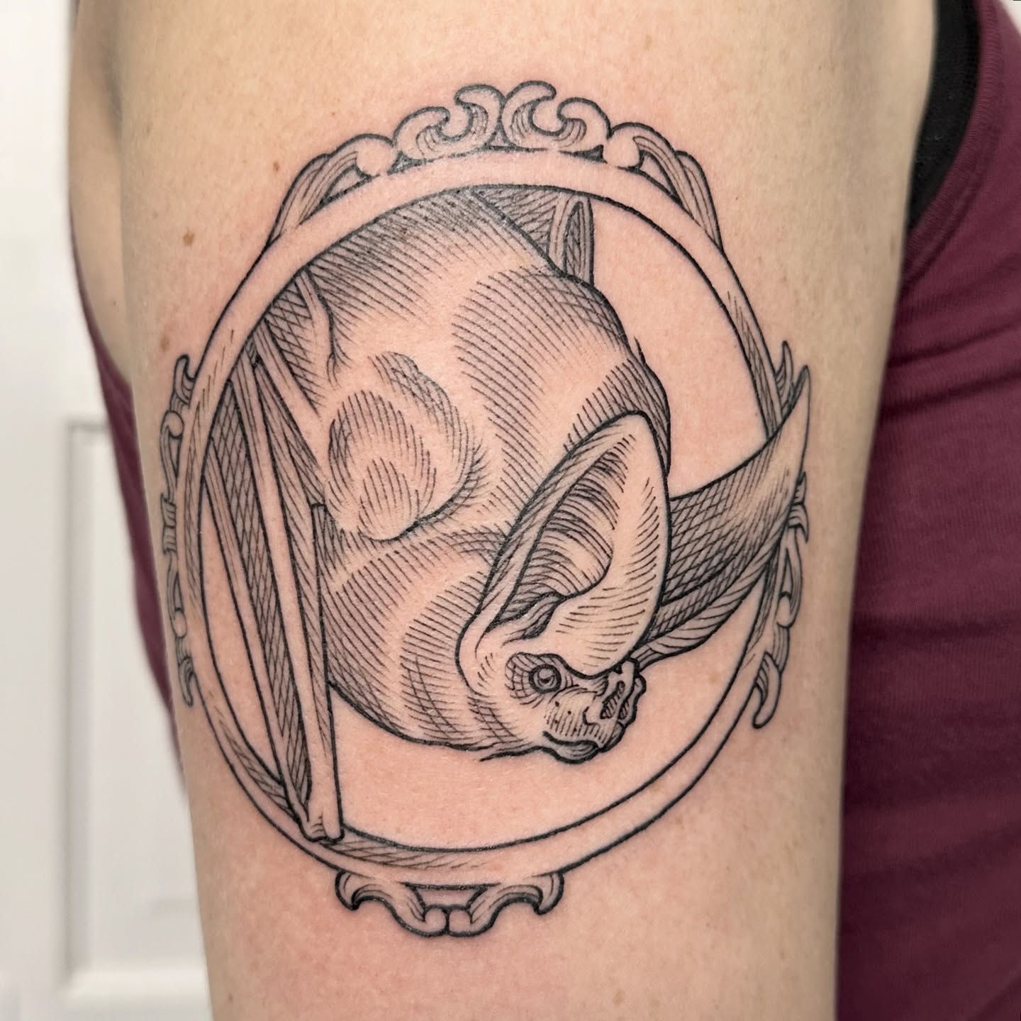 Roast turkey black and grey tattoo on the thigh by Taylor 🍂☕️
