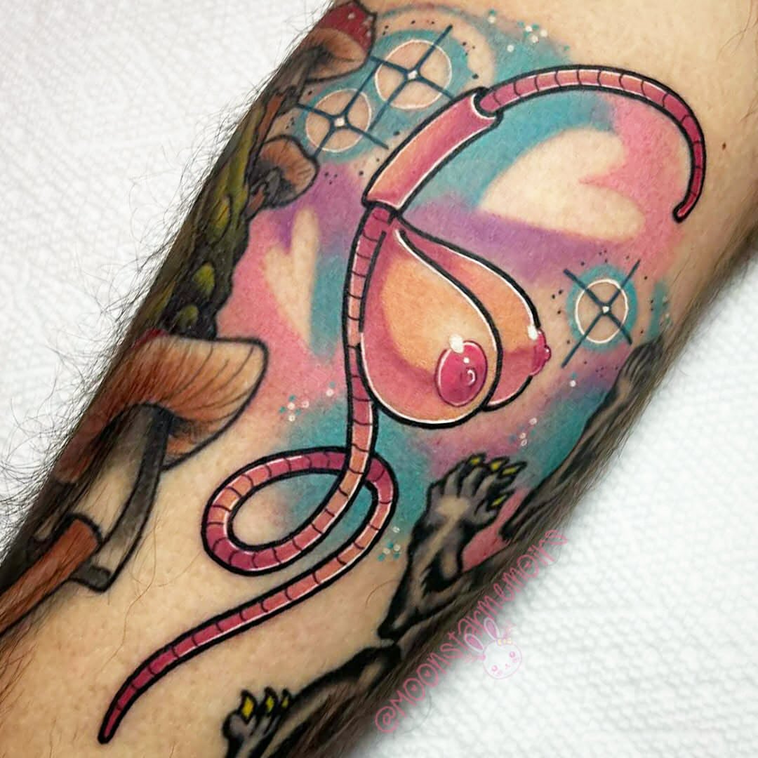Octopus new school tattoo on the forearm by 𝓑𝓾𝓷𝓷𝔂 𝓓. 𝓥𝓪𝓷𝓒𝓸𝓮𝓿𝓮𝓻𝓲𝓷𝓰