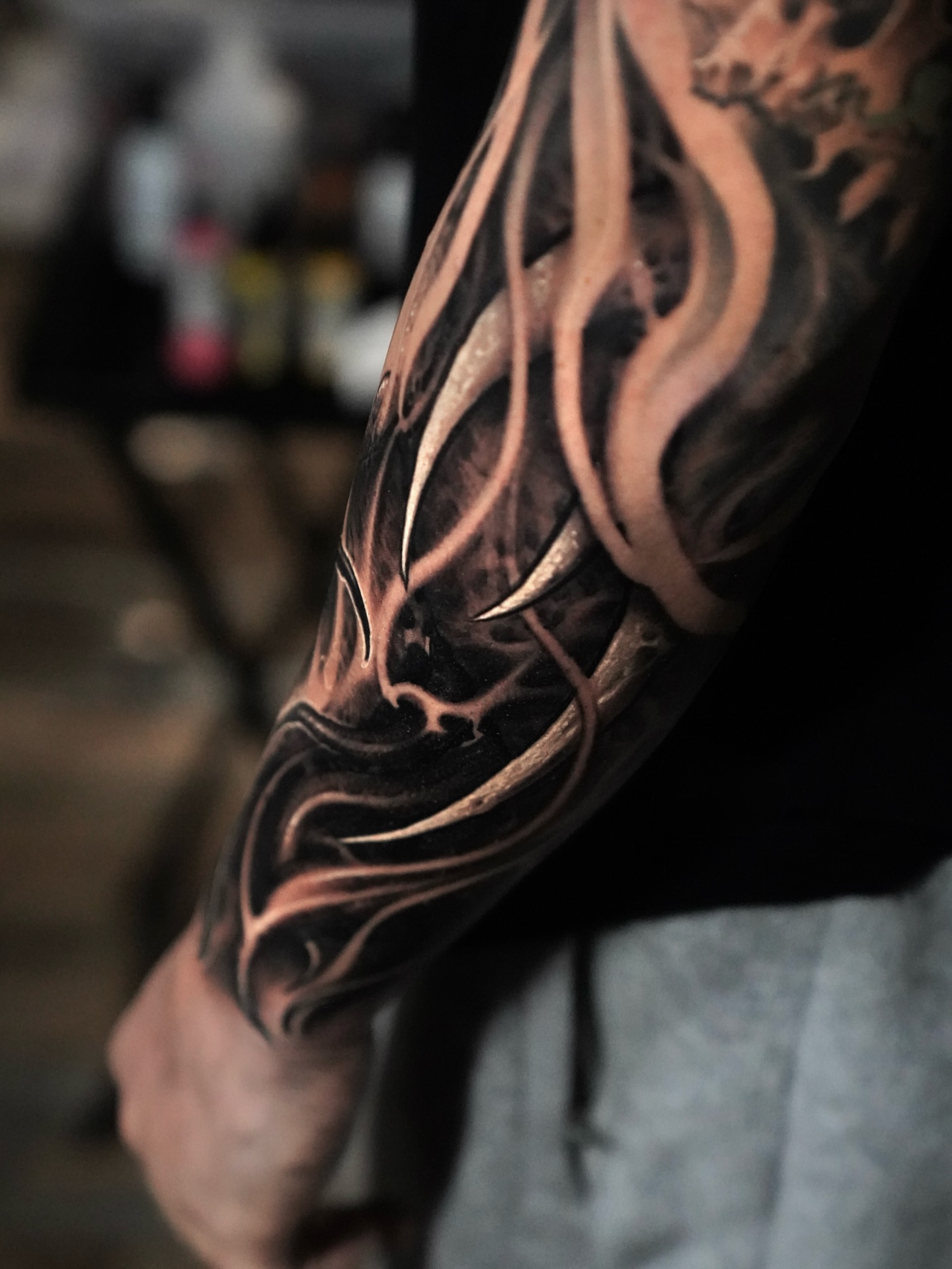 Flame realism tattoo on the forearm by Victor Portugal Tattoo