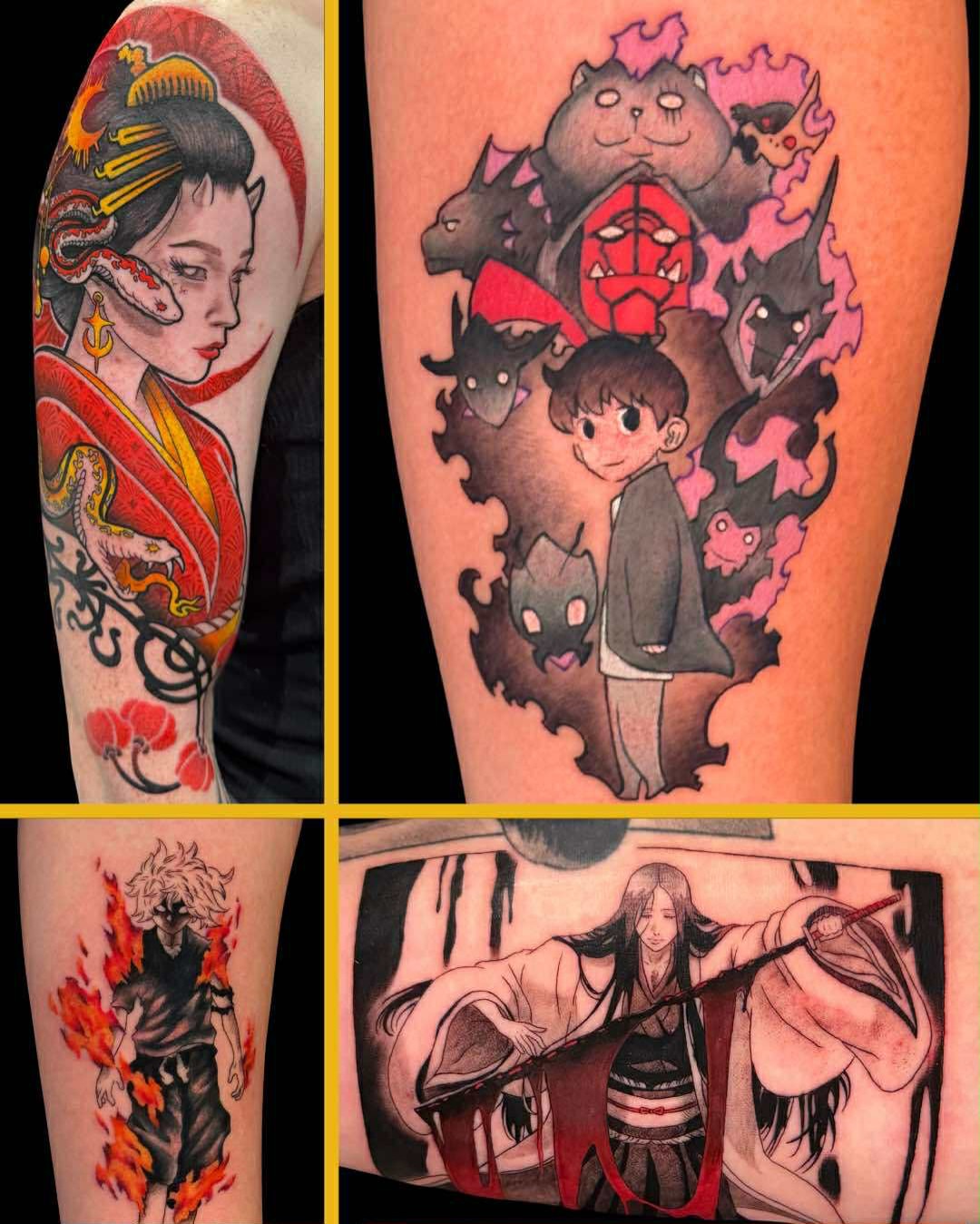Tattoo by @mimi_sama.tattoo β anime, dotwork