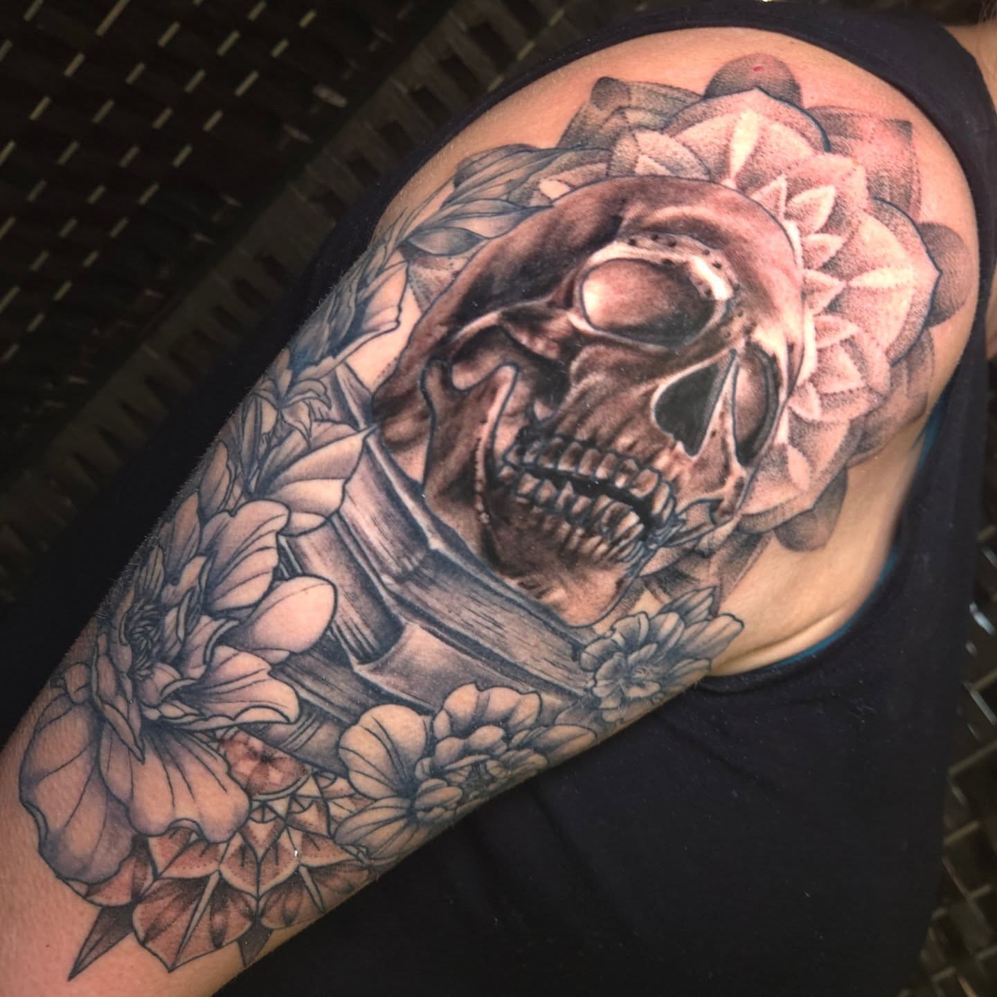 Tattoo by @tattoosbynicmann — realism, black_and_grey