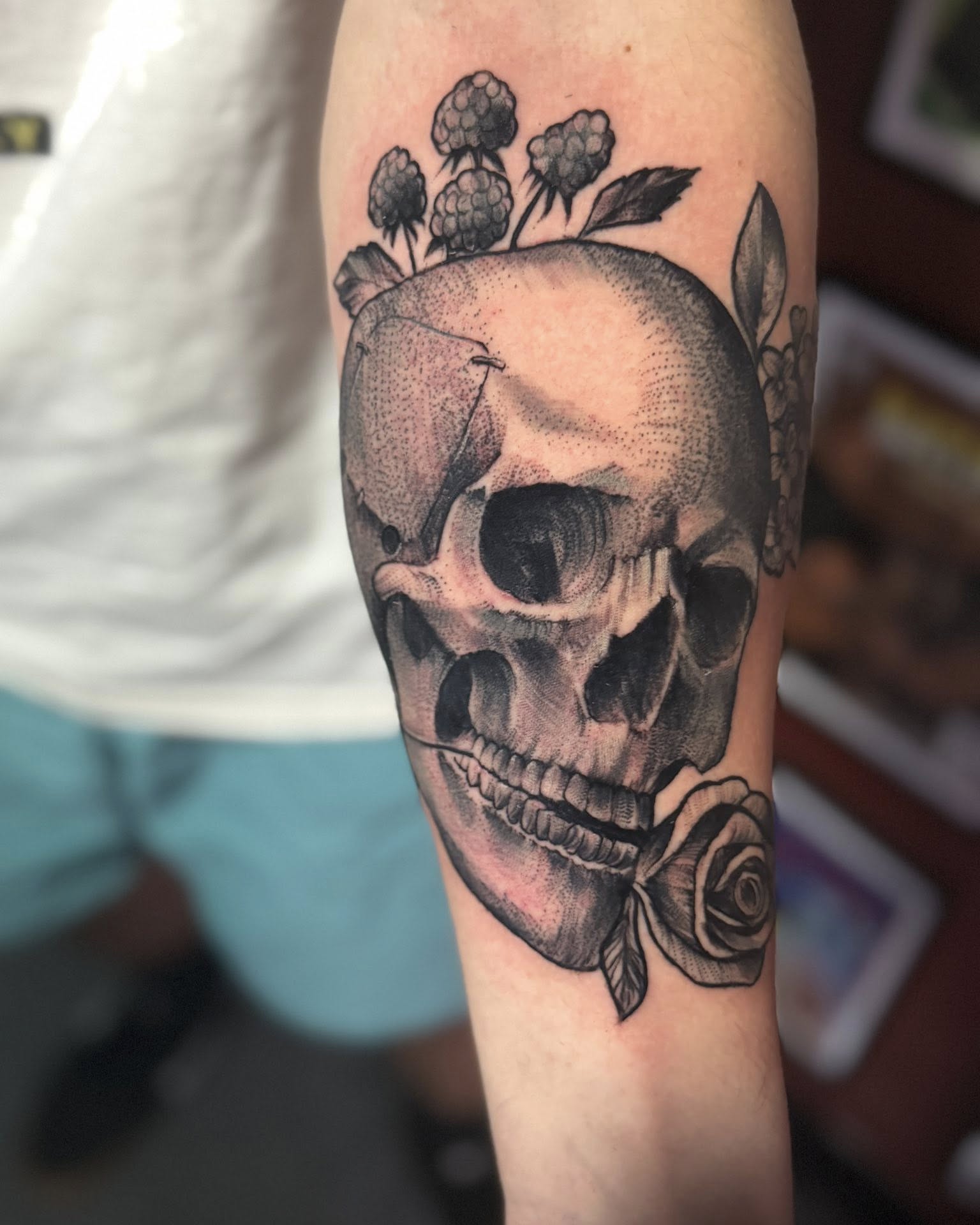 Tattoo by @garrettrautio โ dotwork, realism