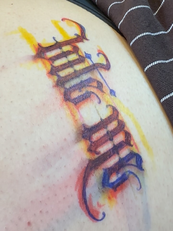 Tattoo by @deft_ink β lettering_script