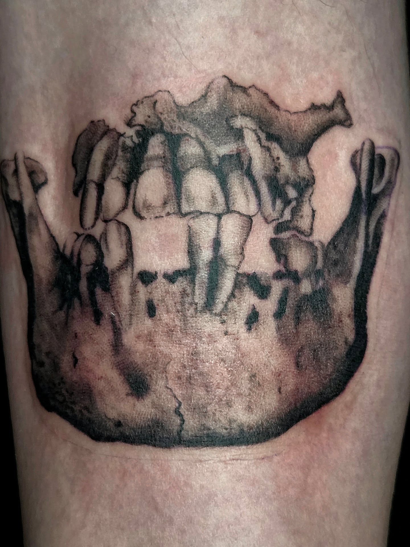 Tattoo by @_thetattgoblin_ — black_and_grey