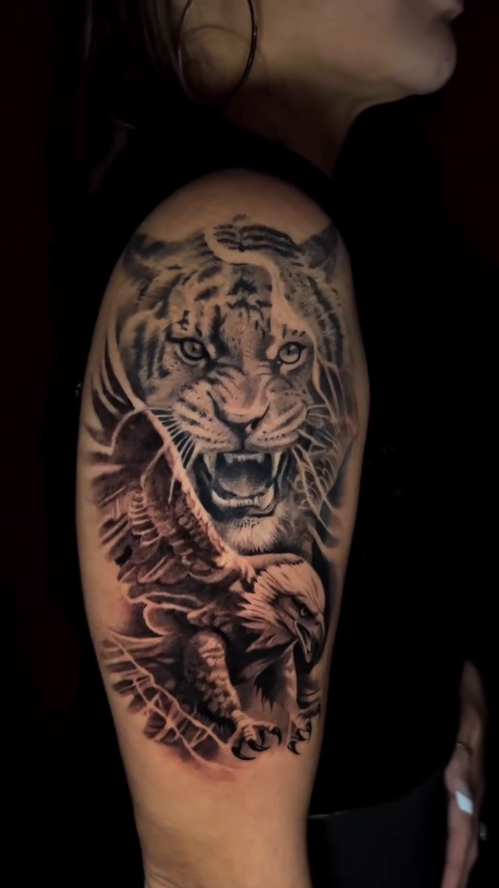 Tattoo by @arlingtonink_nickochoa — realism, black_and_grey