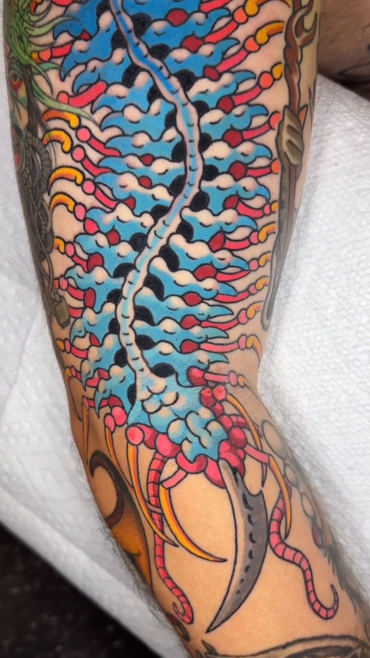 Centipede japanese irezumi tattoo by Hayden Combs