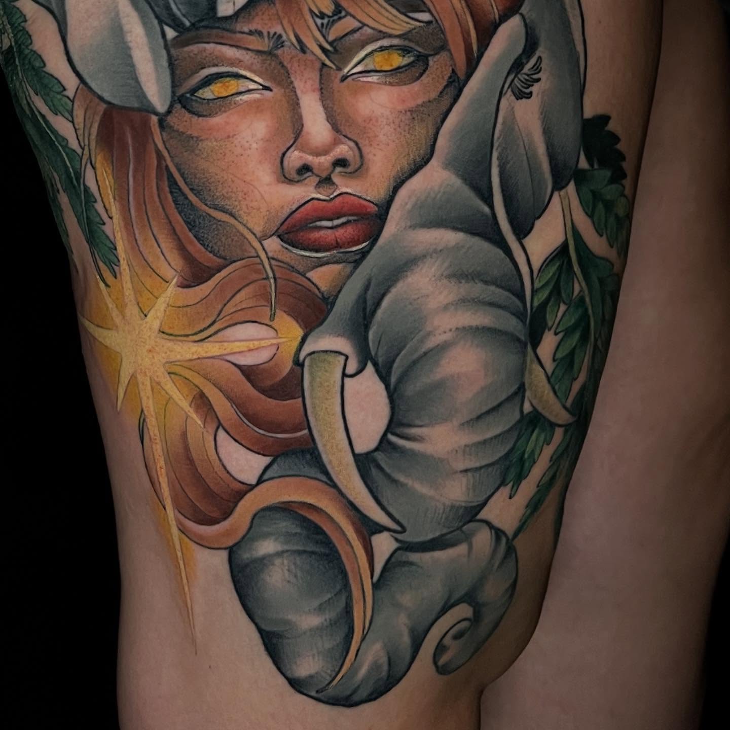 Tattoo by @heatherlynntattoos — realism, dotwork