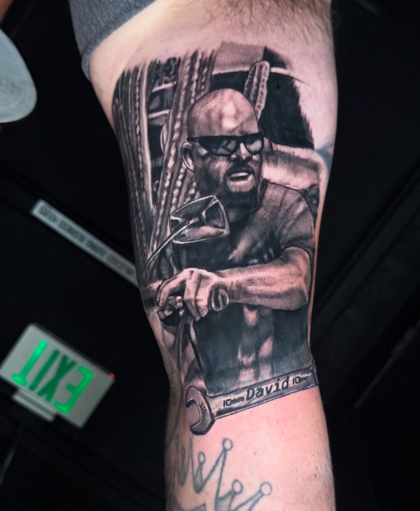 Tattoo by @tonywhodoestattoos — realism, black_and_grey
