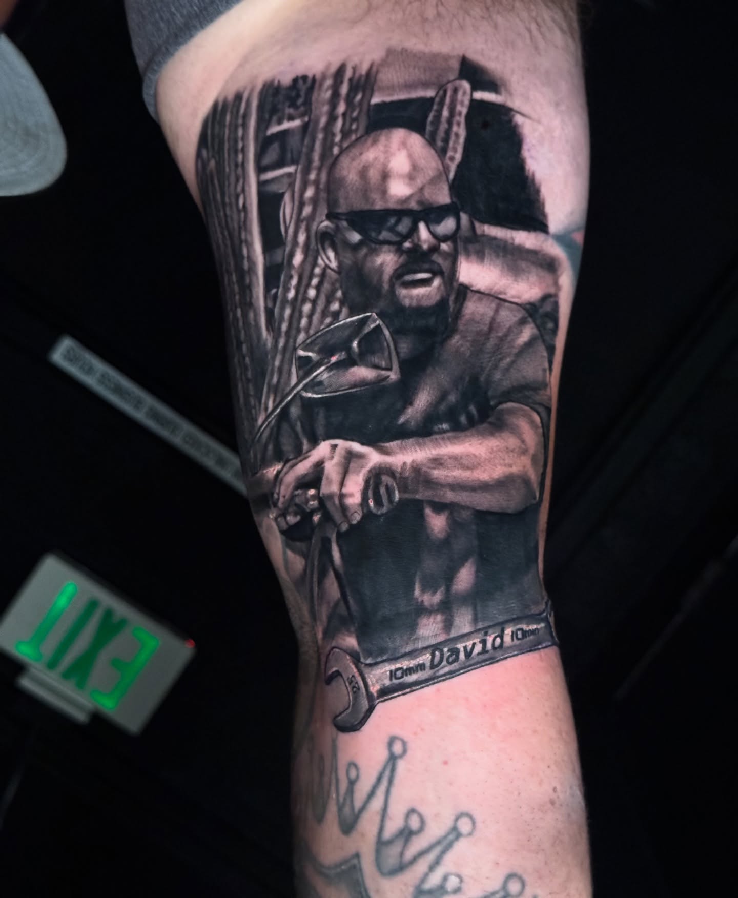 Tattoo by @tonywhodoestattoos — realism, black_and_grey