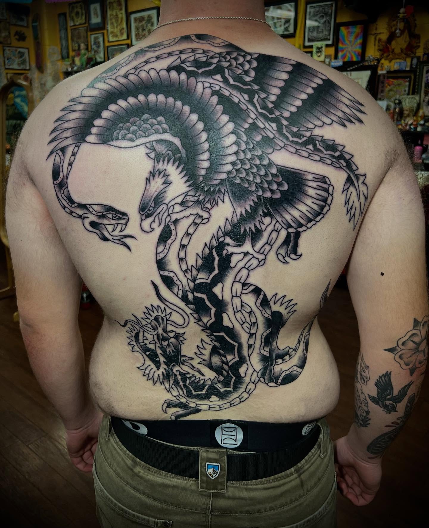 Tattoo by @underwoodtattoo — black_and_grey