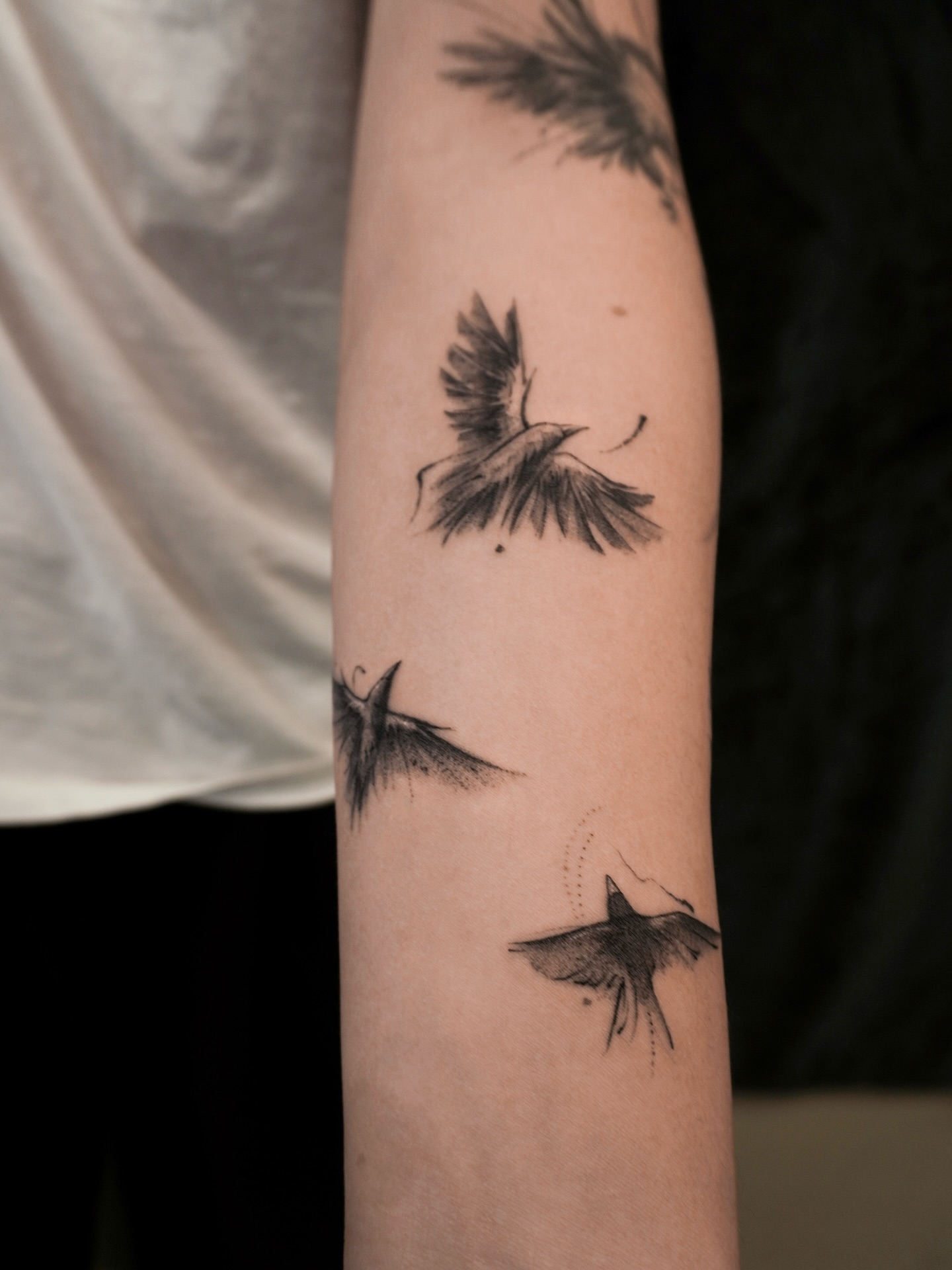 Tattoo by @maru.tattooist — black_and_grey