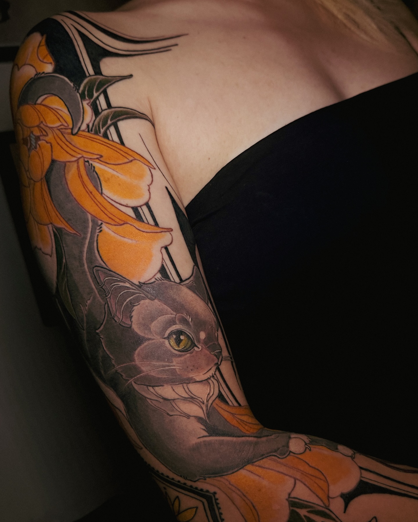 Tattoo by @marytattooing — realism, dotwork
