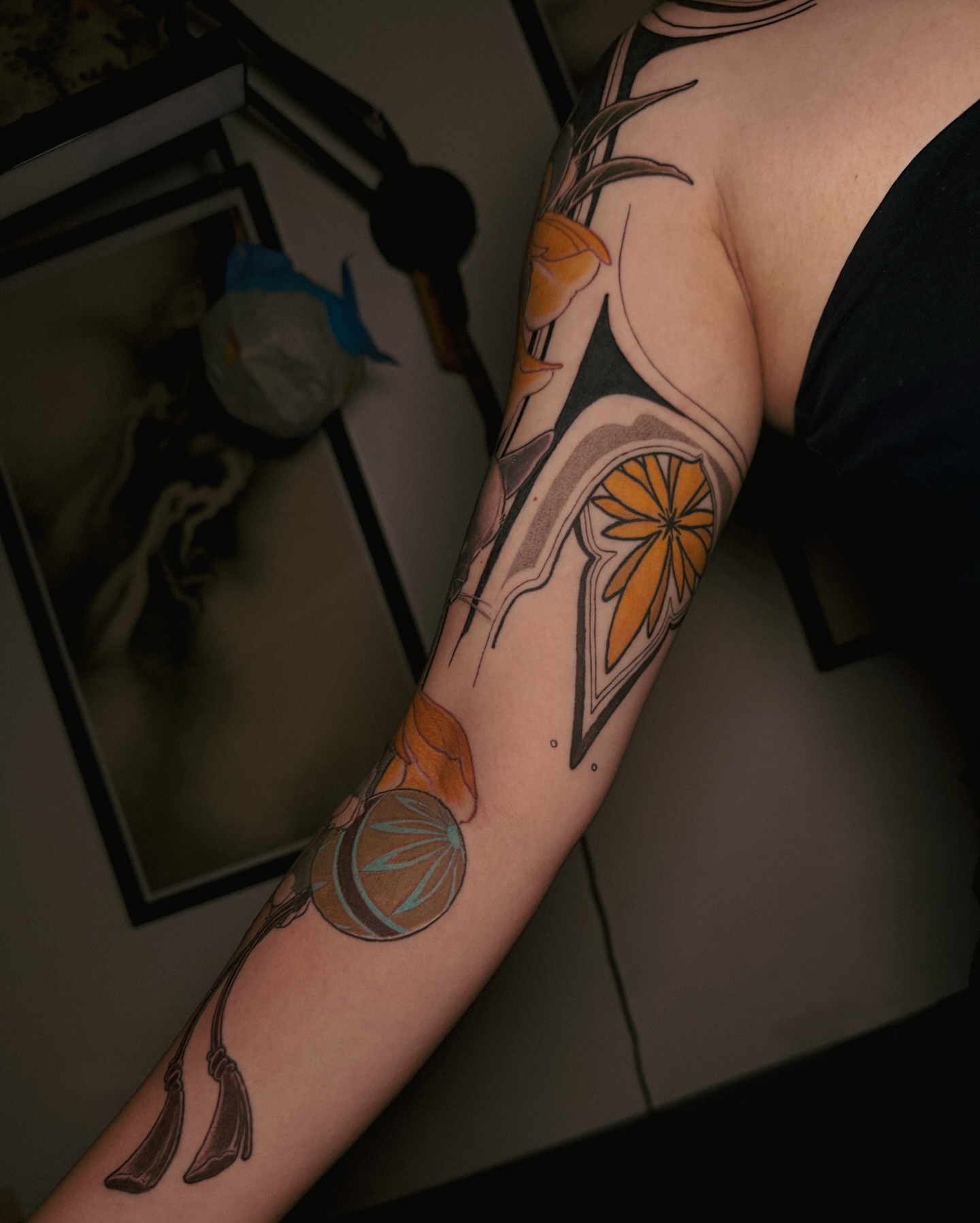 Tattoo by @marytattooing — geometric, dotwork