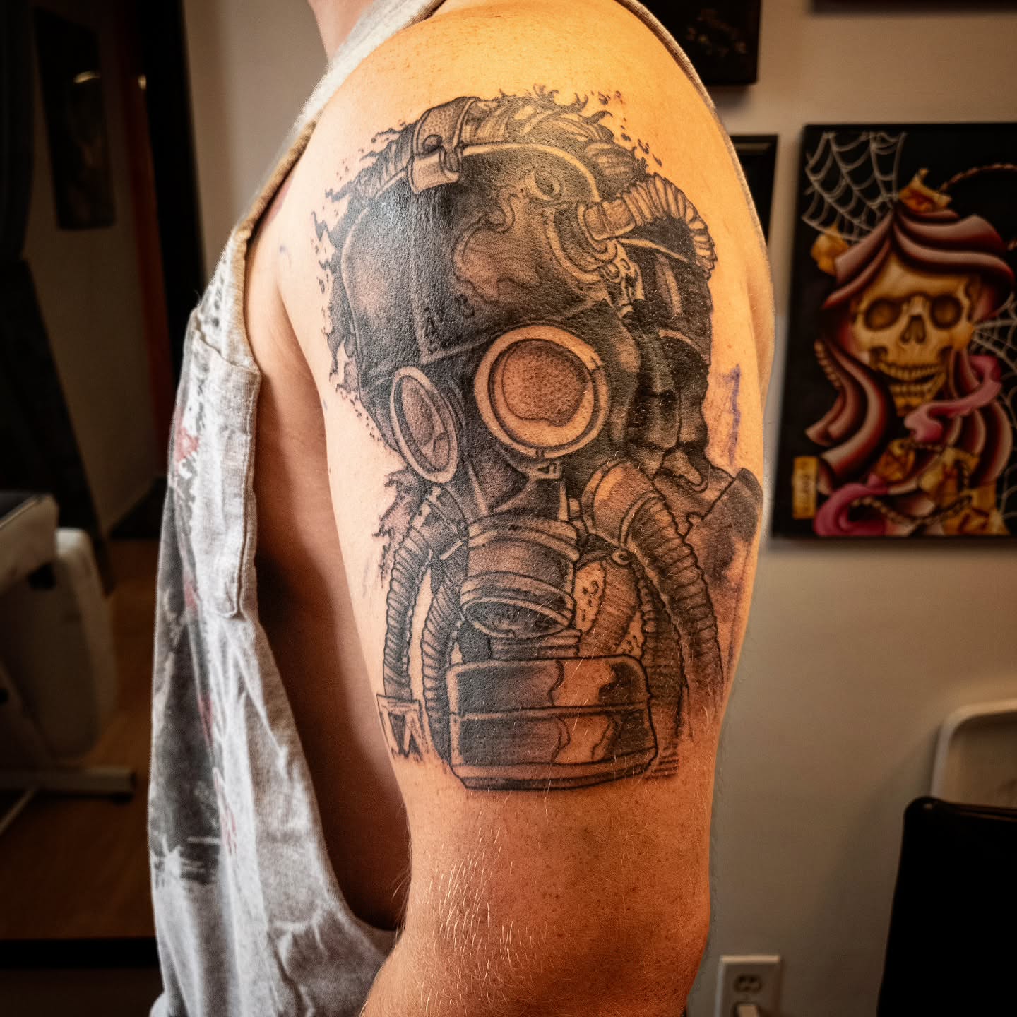 Tattoo by @jasonpellandtattoo — black_and_grey, realism