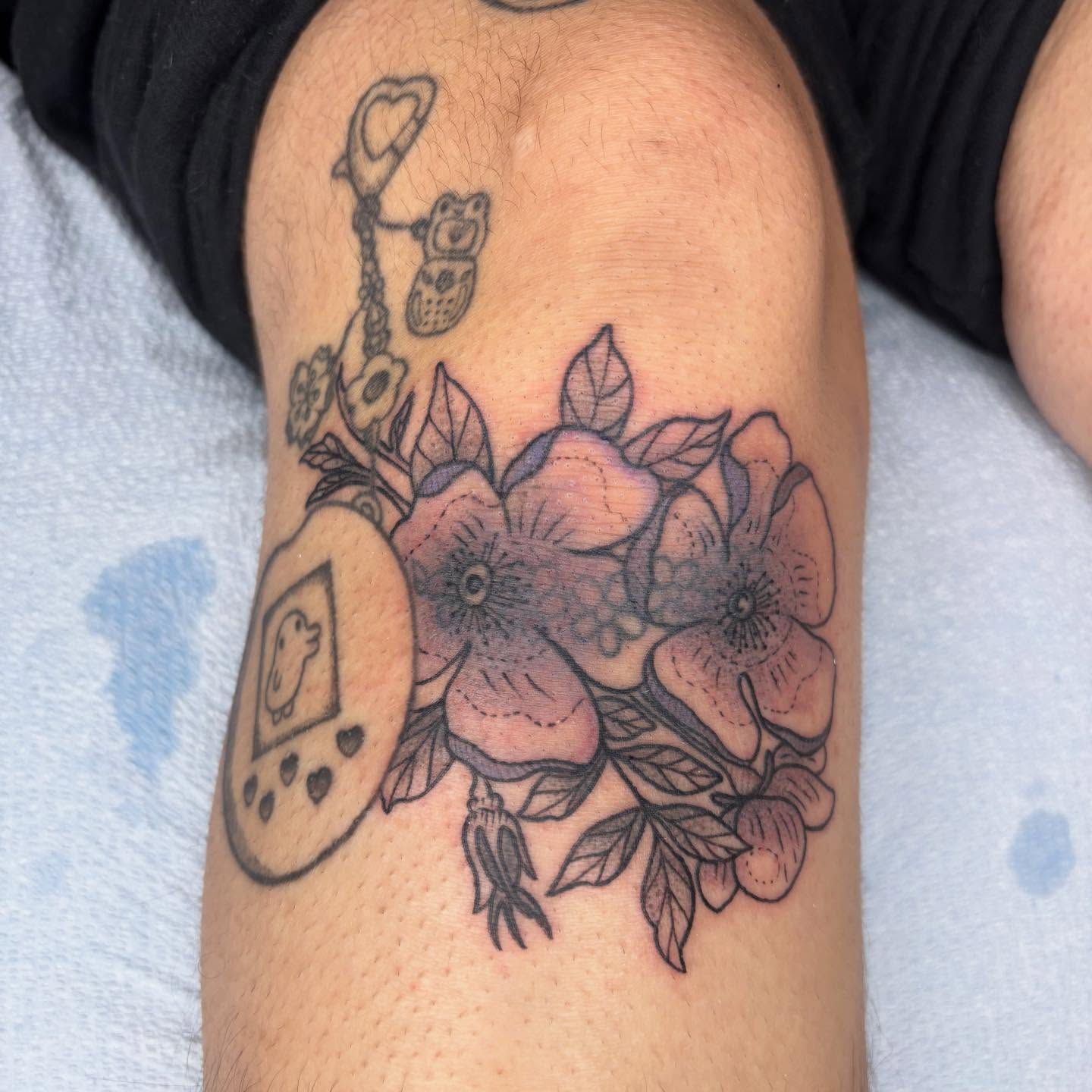 Tattoo by @manicpixietattoos — black_and_grey