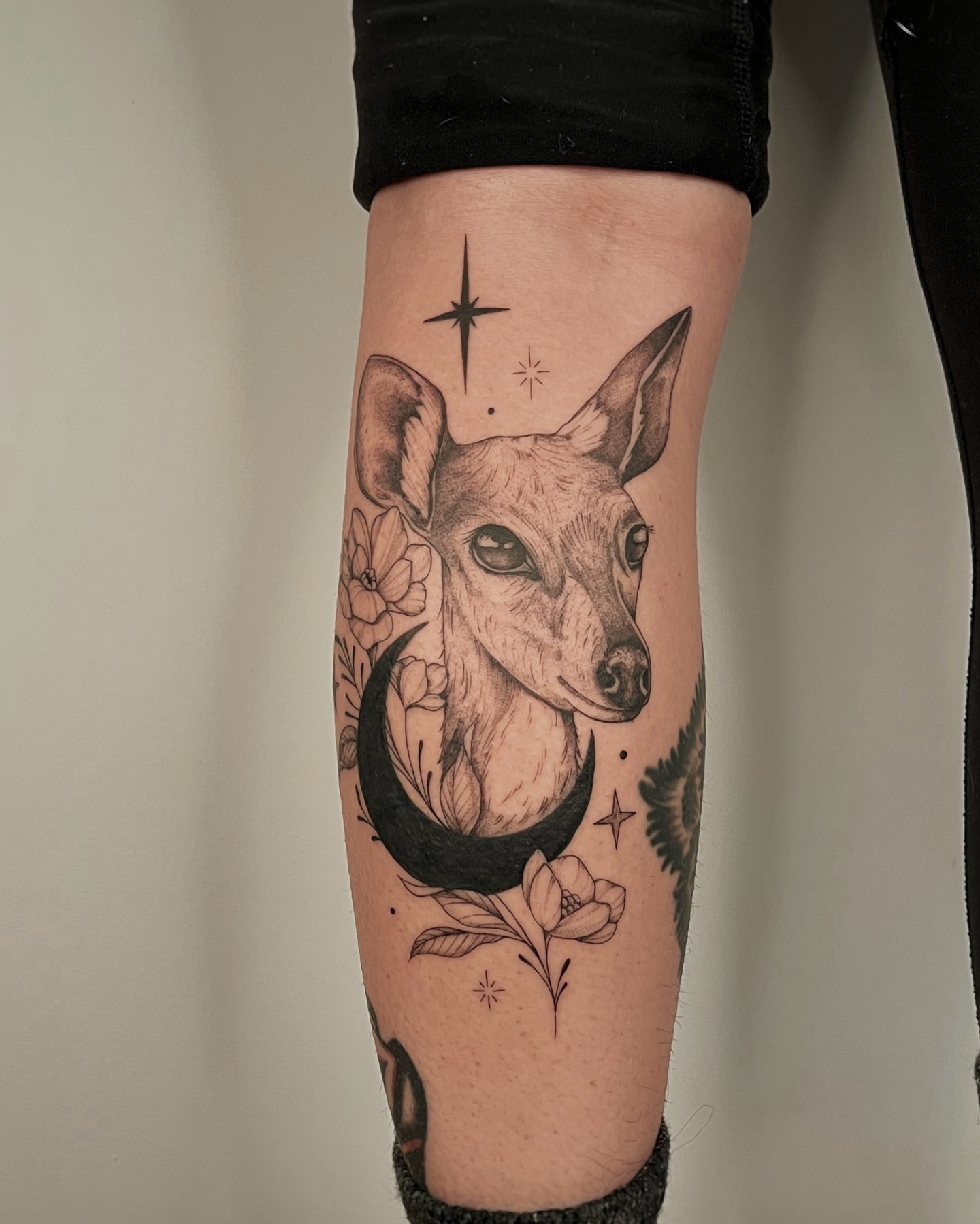 Tattoo by @mikaylasuetattoo — black_and_grey, realism