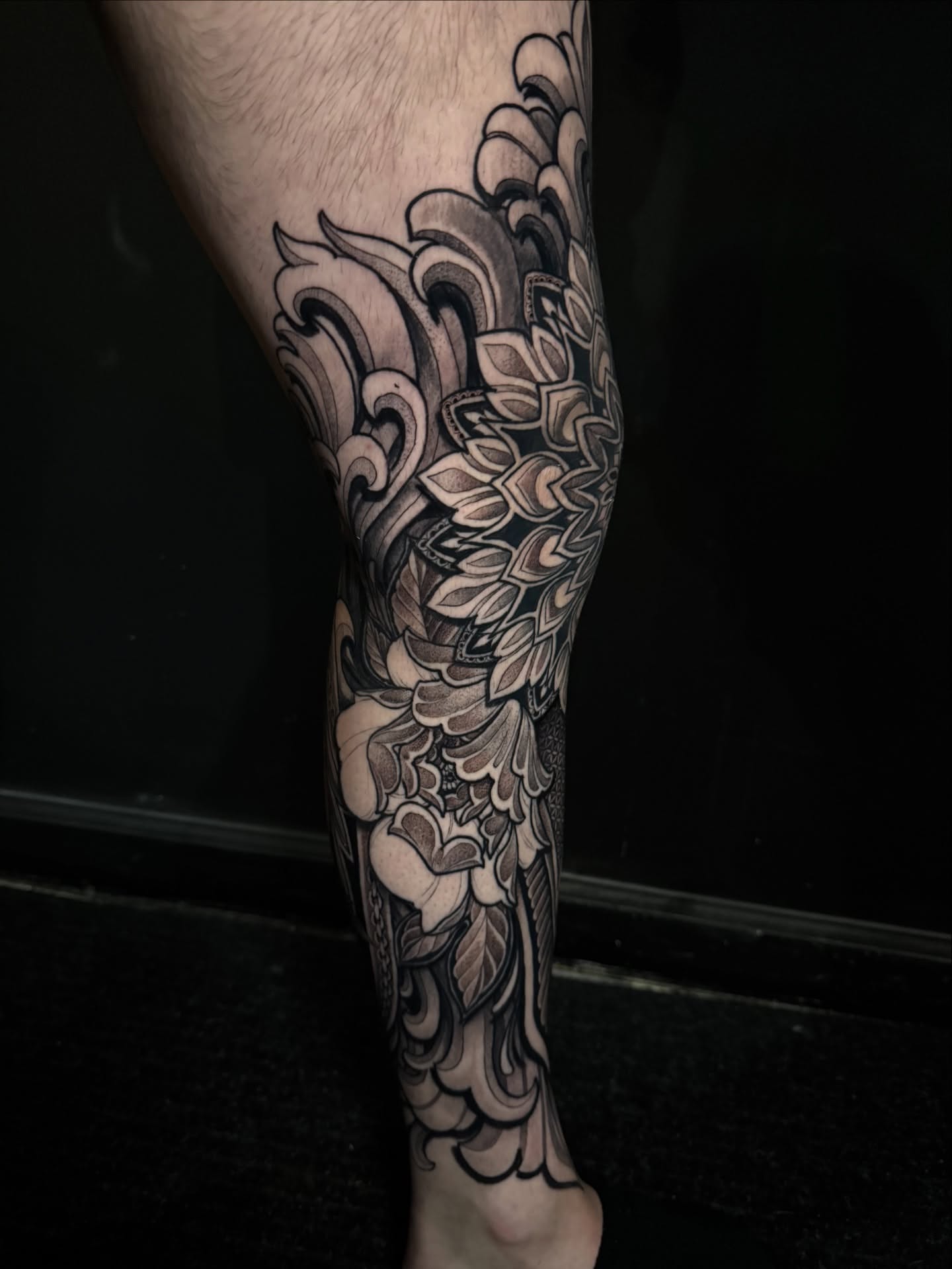 Tattoo by @fragiledagger — black_and_grey