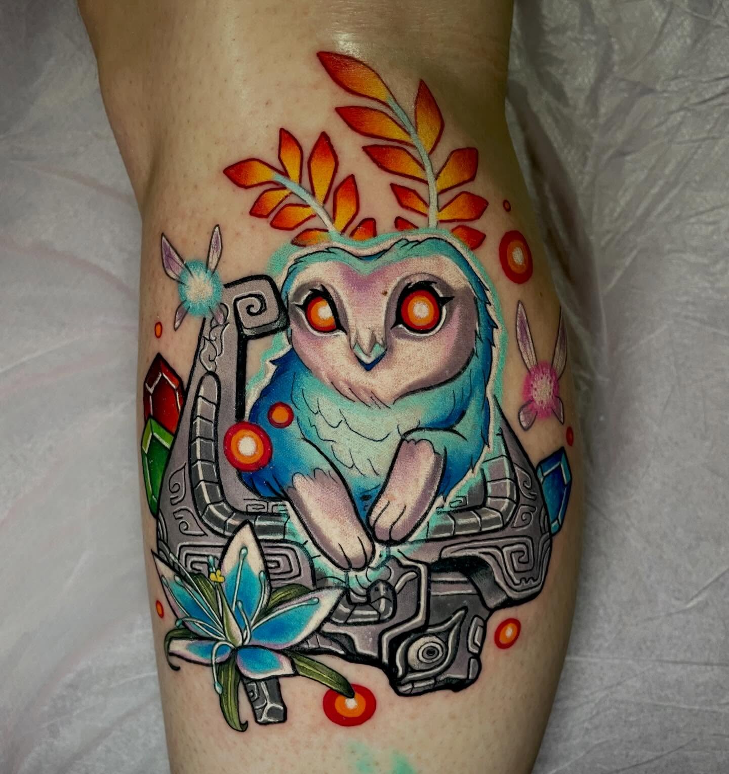 Tattoo by @wewontbesaved — illustrative, dotwork