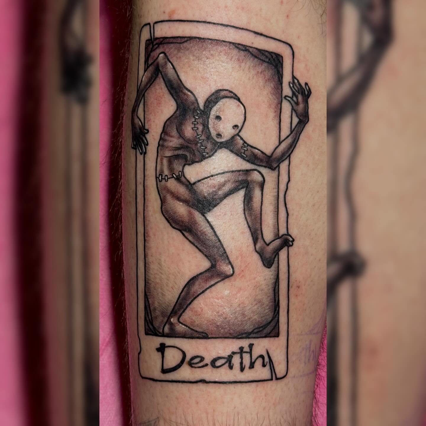 Tattoo by @gabipaigeee — black_and_grey