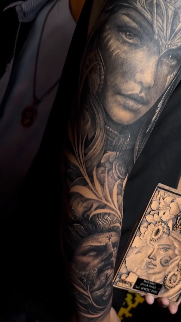 Tattoo work at Fort Wayne Tattoo Convention 2026