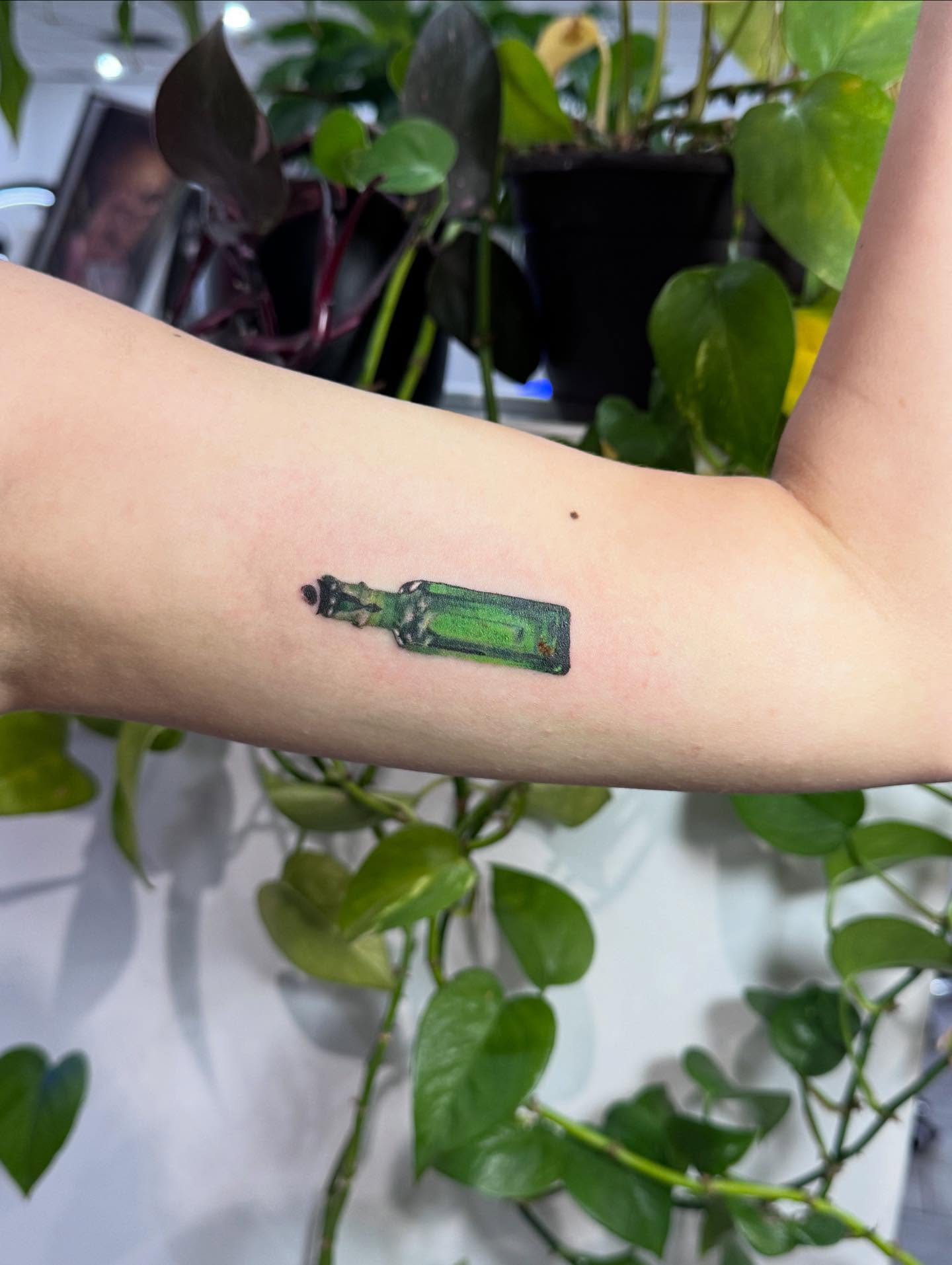 Insect realism tattoo on the forearm by Nat🫧