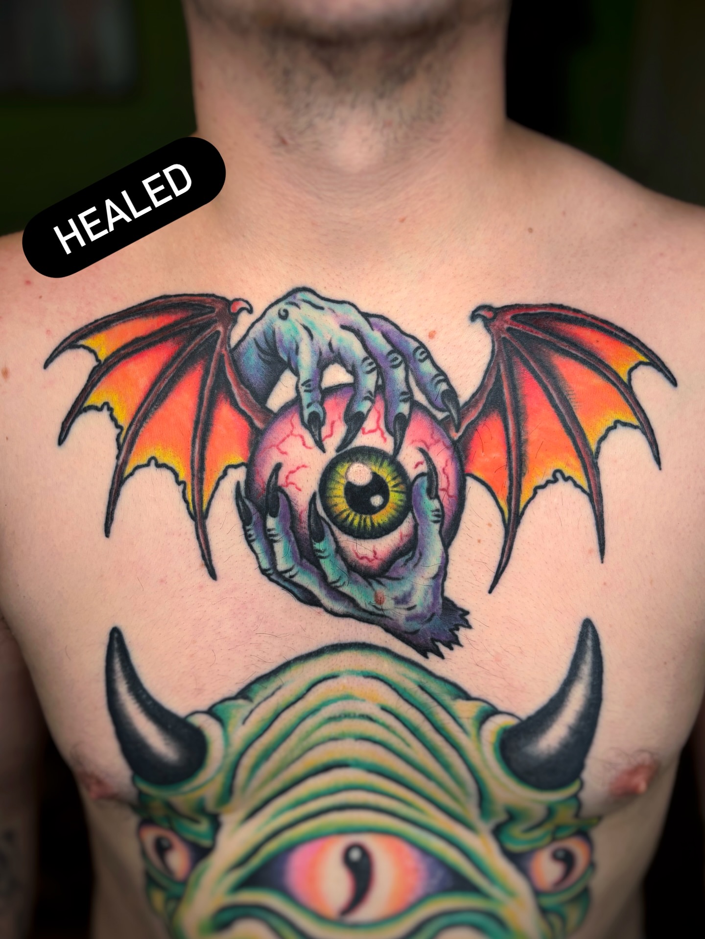 Tattoo by @randyconnertattoo — american_traditional, surrealism