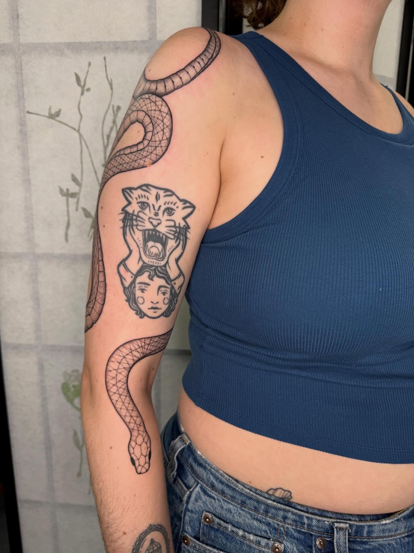 Tattoo by @noelle_adrienne — geometric, black_and_grey