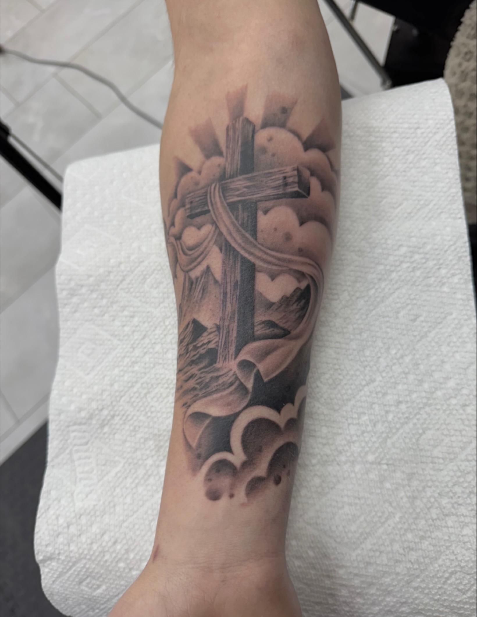 Tattoo by @jhowelltattoos — black_and_grey, realism