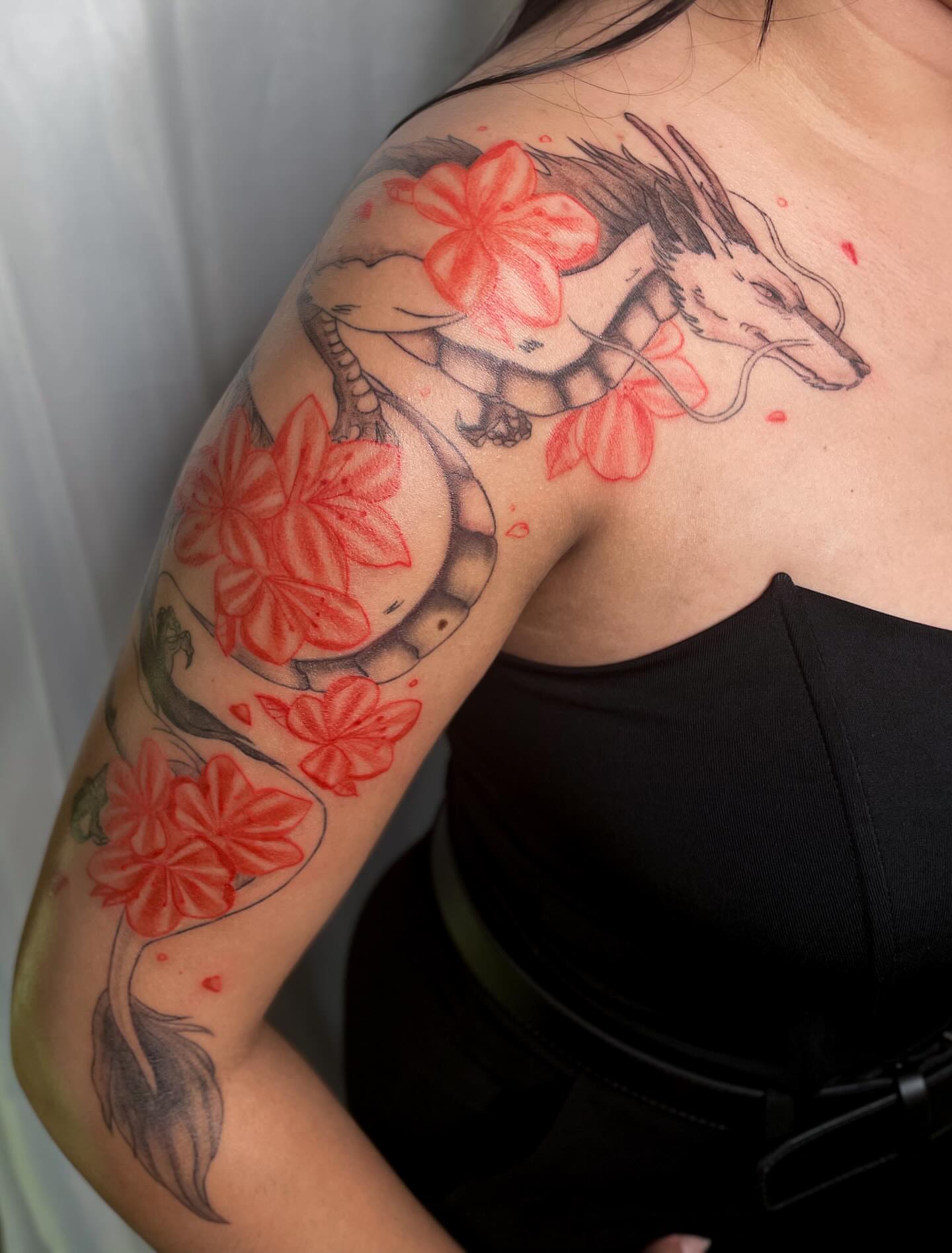 Tattoo by @azevtattoo β dotwork, japanese_irezumi