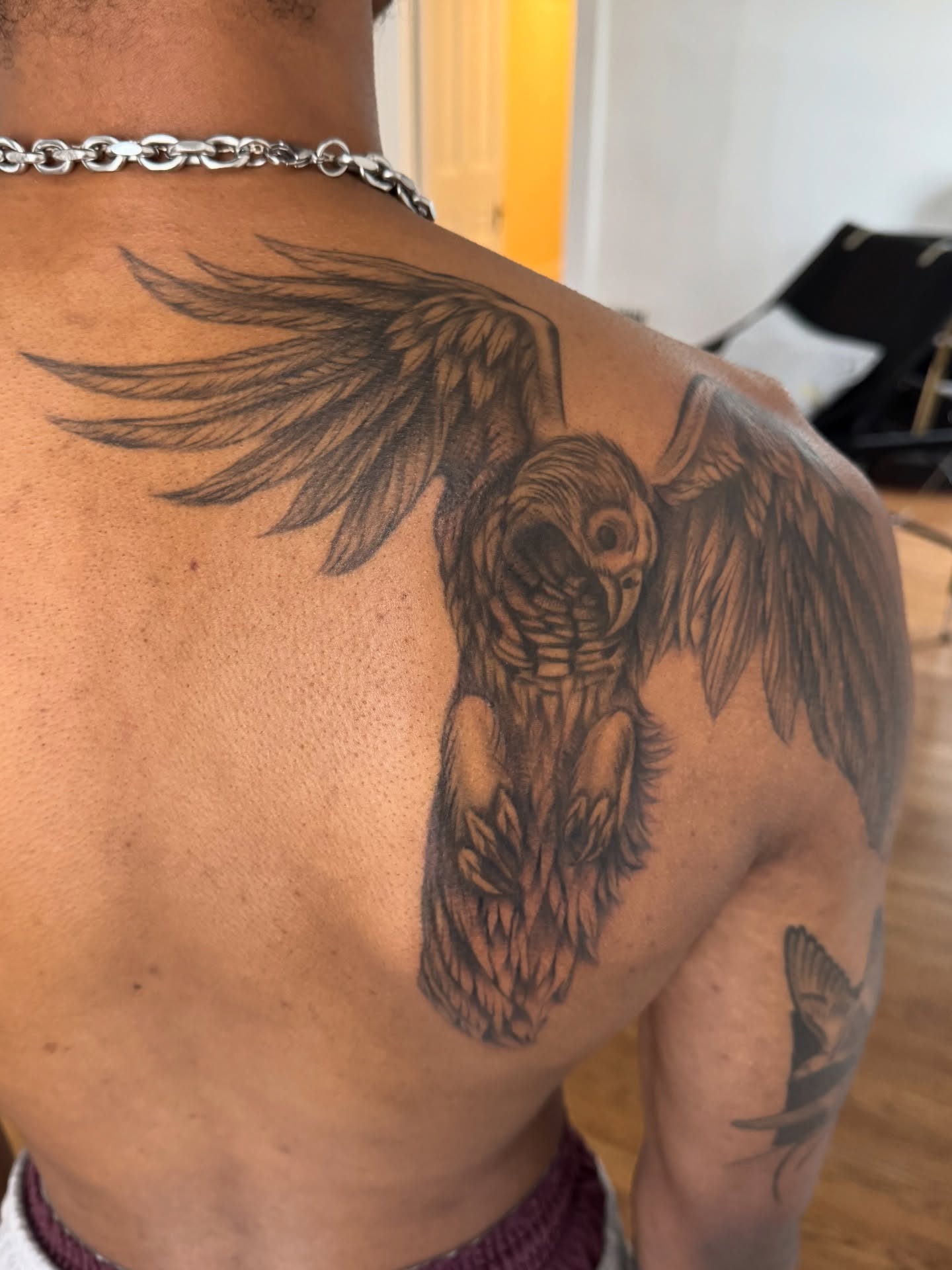 Tattoo by @zeebrruh_ — black_and_grey