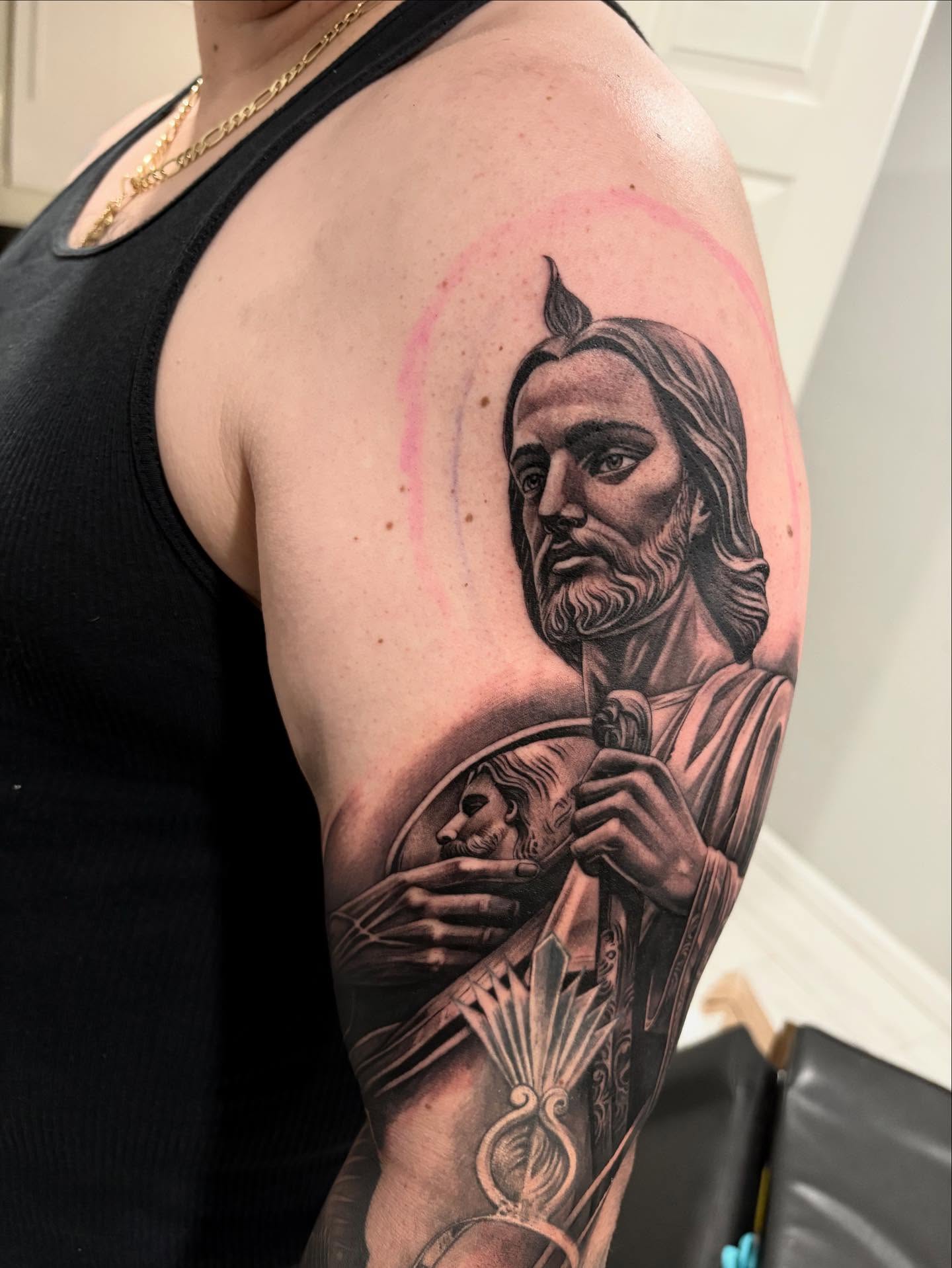 Tattoo by @juanliratattoos — realism, black_and_grey