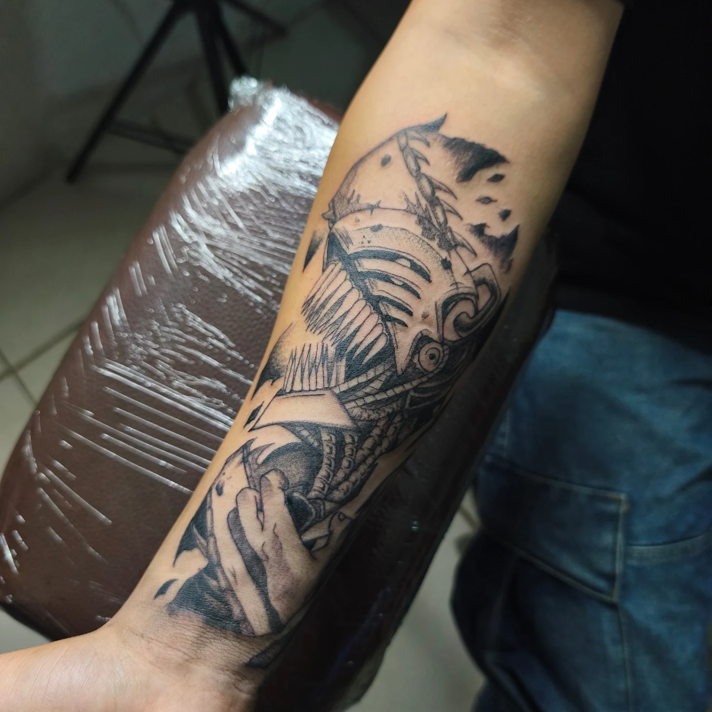 Tattoo by @mello_blue_tatto0 β black_and_grey