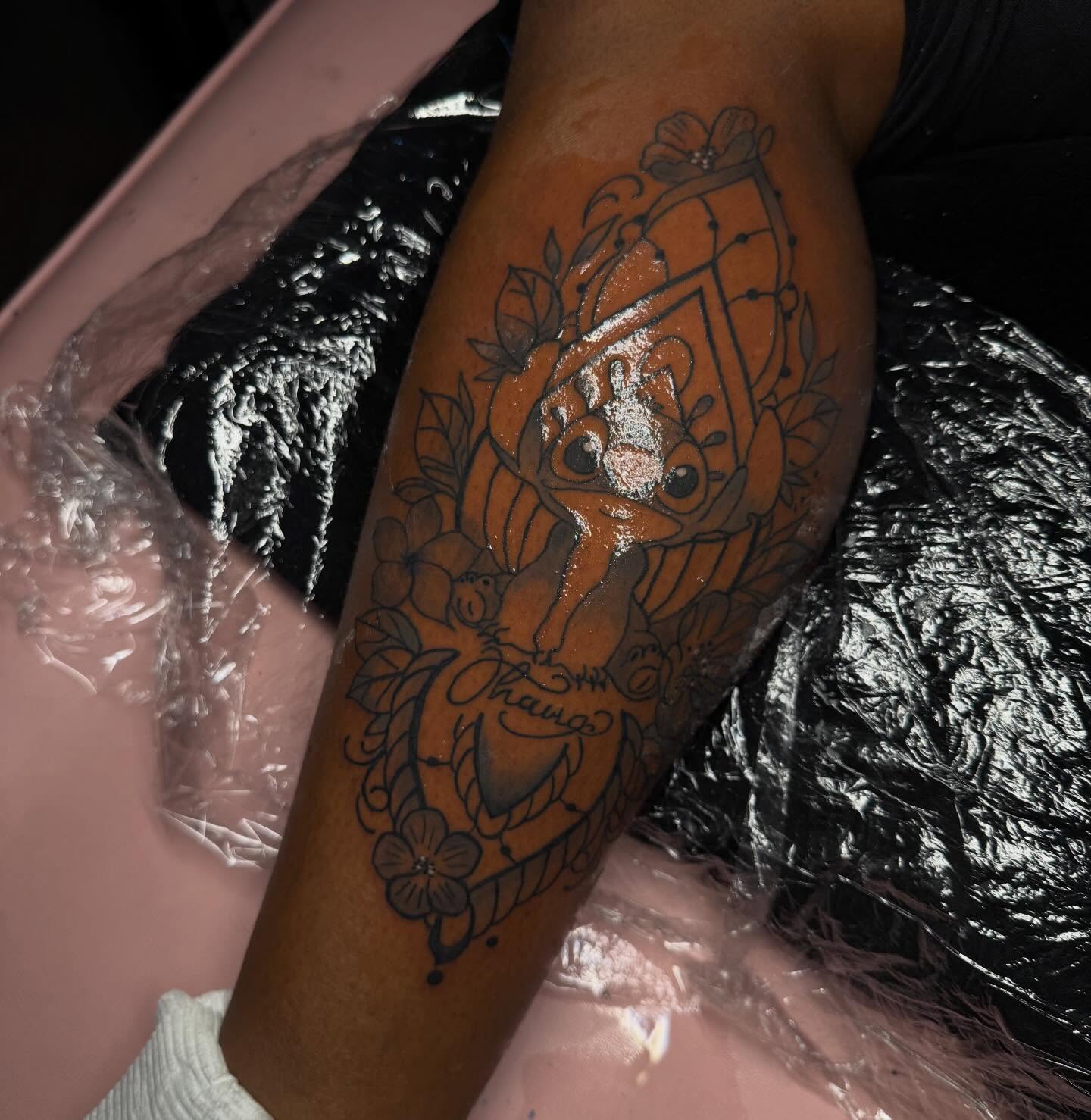 Elf neo-traditional tattoo on the forearm by Tatted By Layy