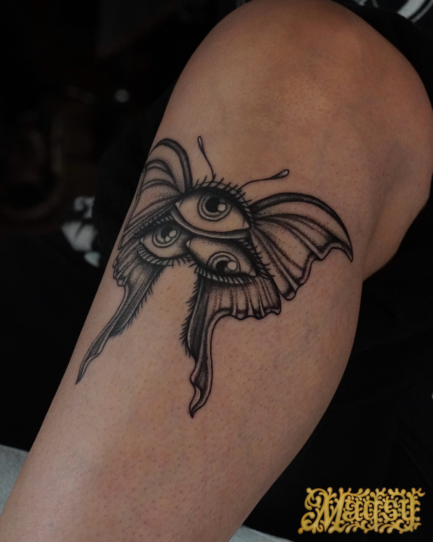 Tattoo by @artofmagsy — black_and_grey