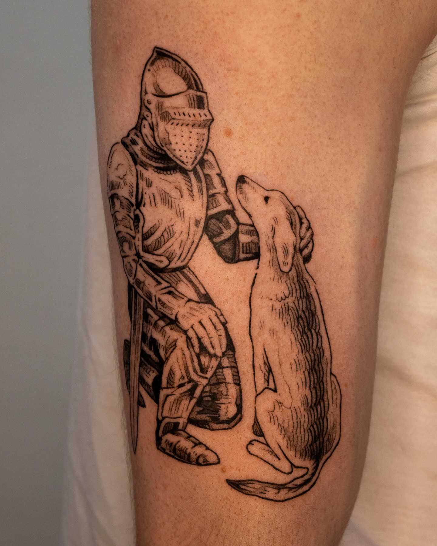 Tattoo by @baldpeaches — black_and_grey