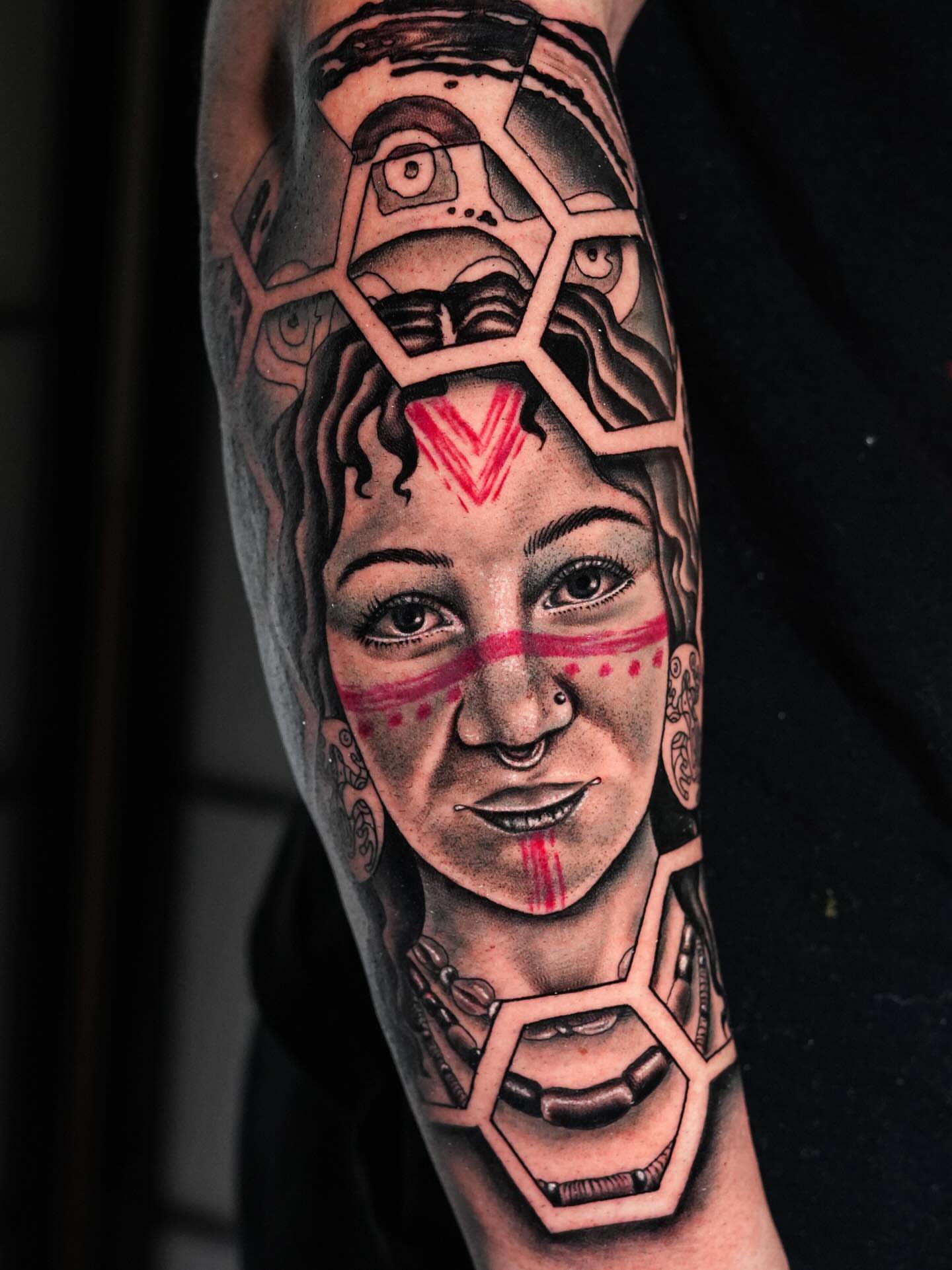 Tattoo by @redtaina.ink β realism, geometric