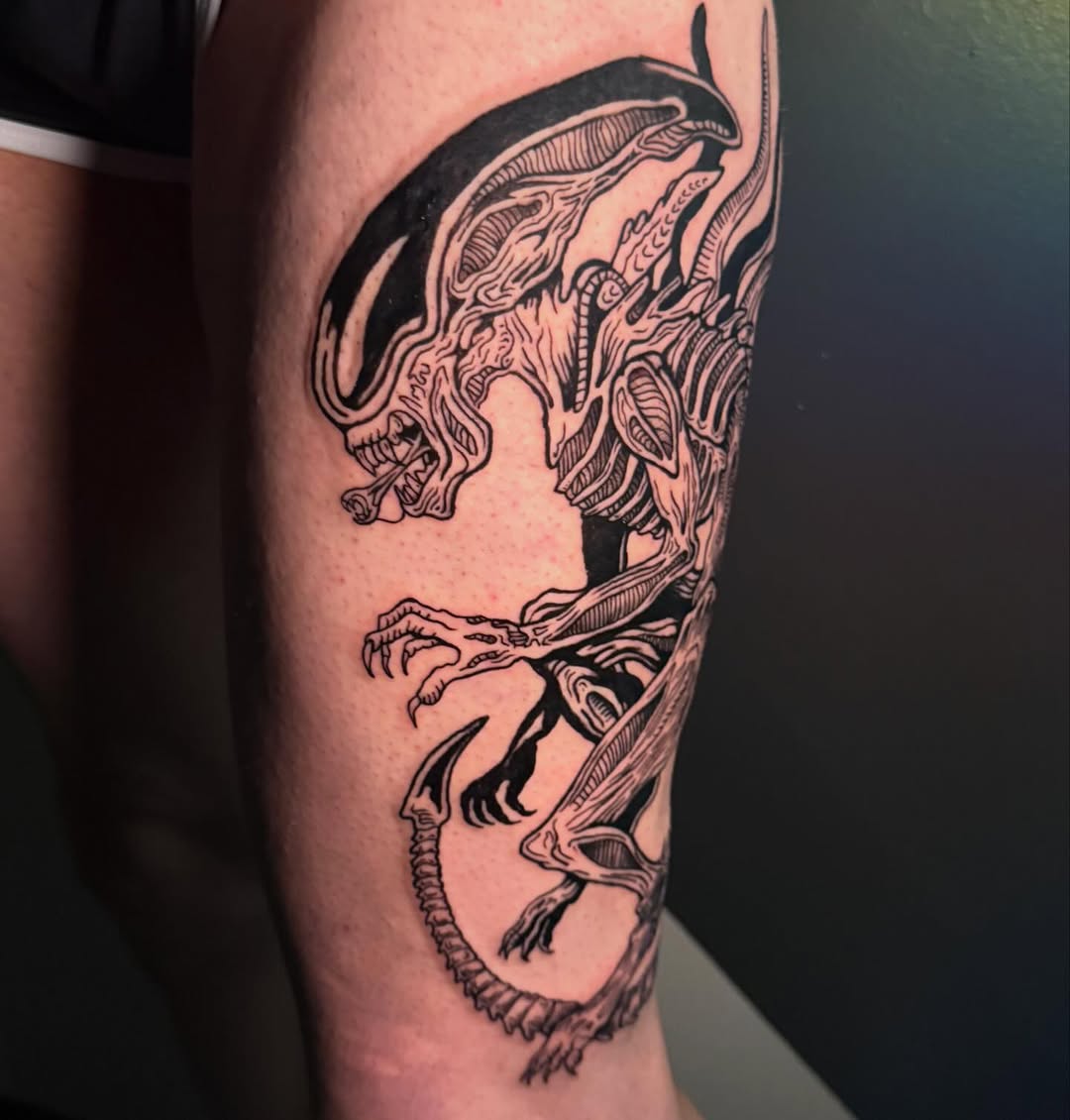 Tattoo by @ladystarktattoos — black_and_grey, realism