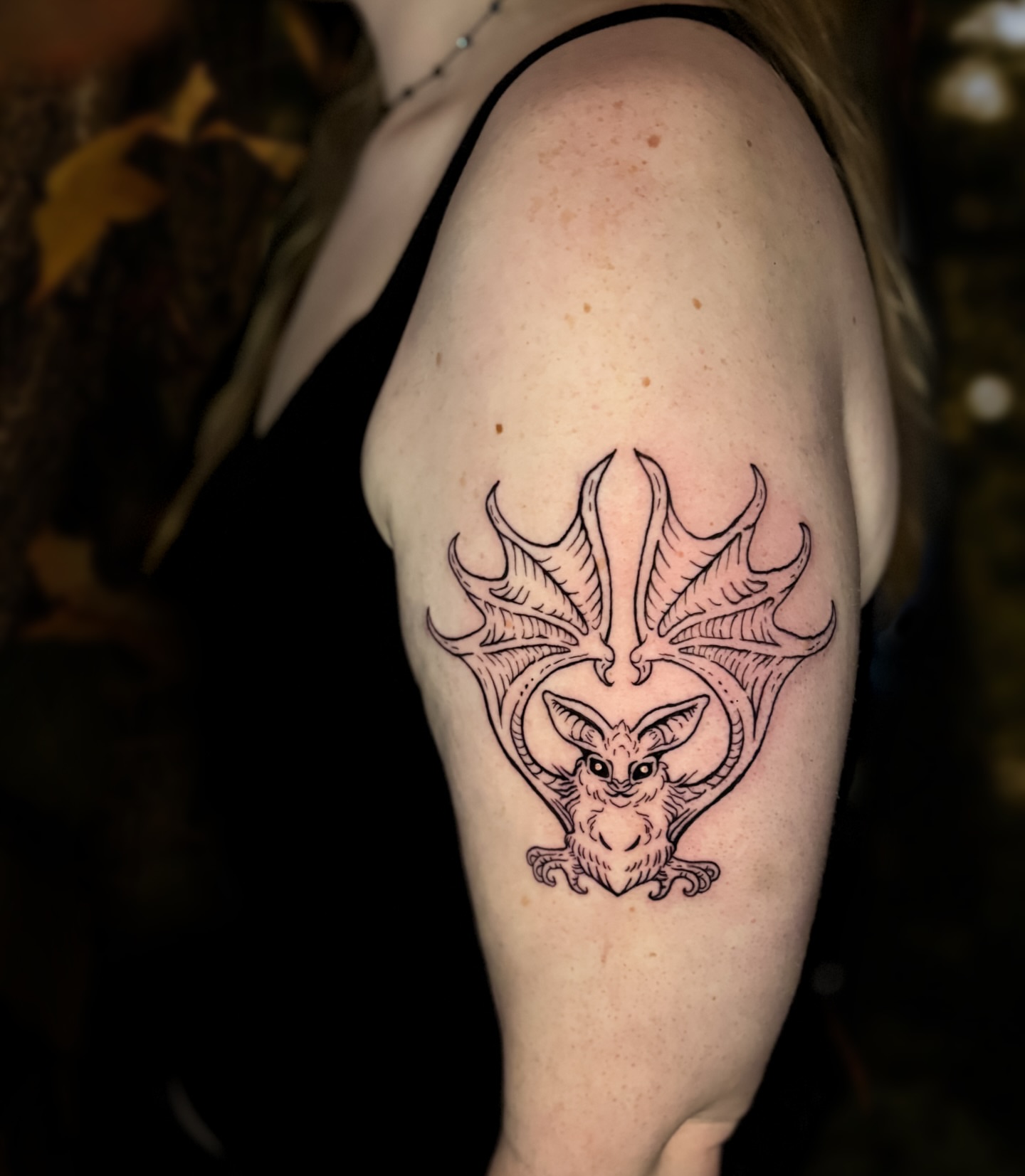 Tattoo by @witchmedic — black_and_grey