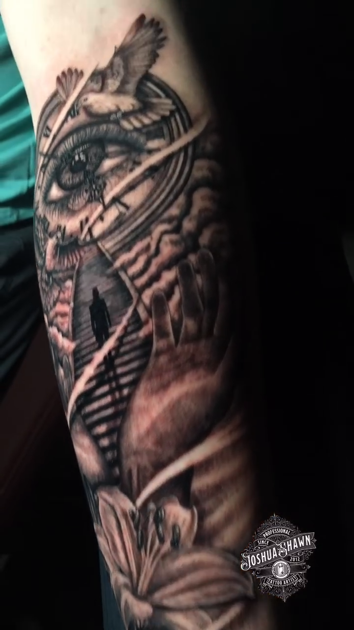 Tattoo by @josh_tattoo — black_and_grey, realism