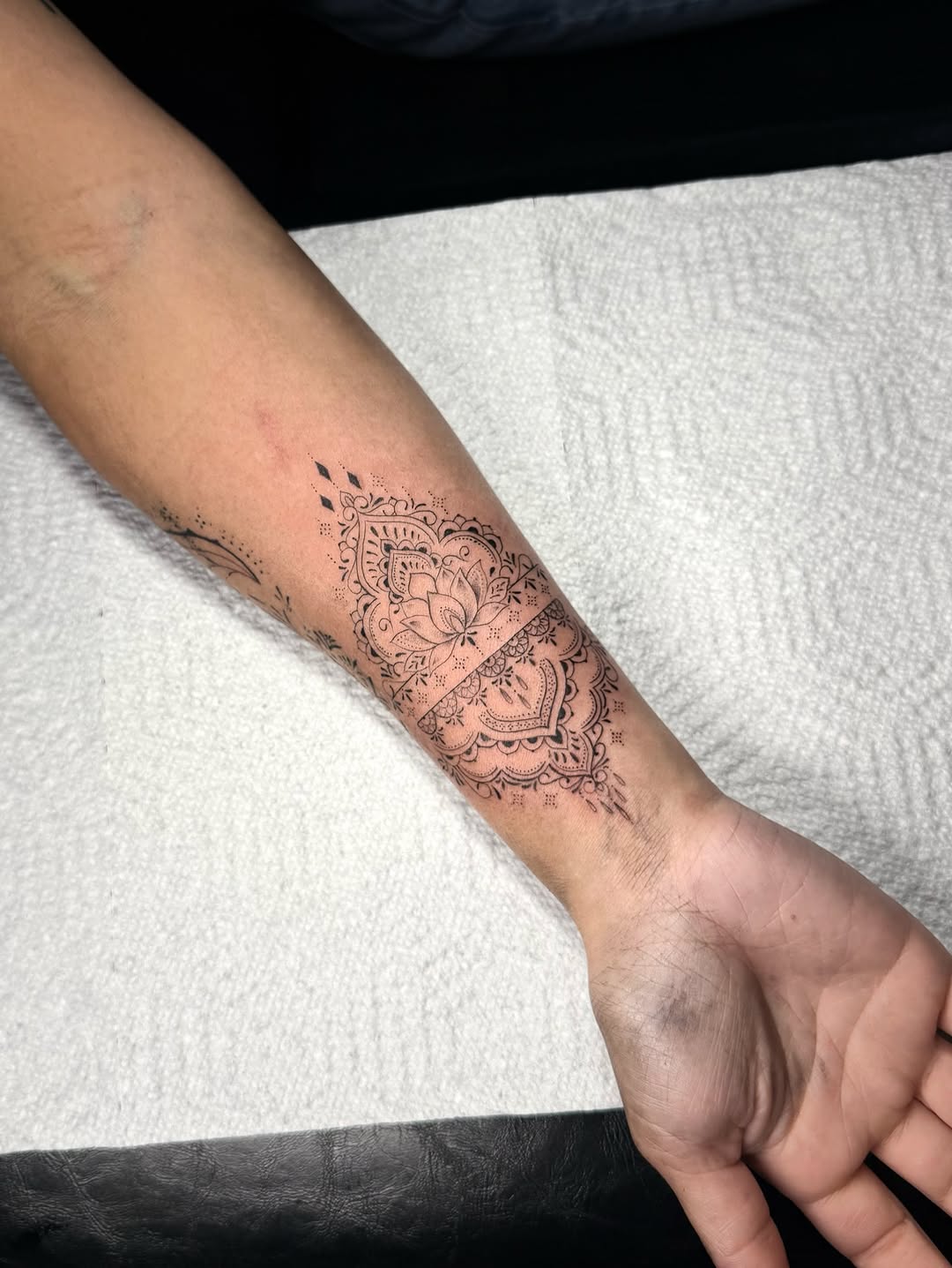 Tattoo by @inkedbycarson — ornamental, dotwork