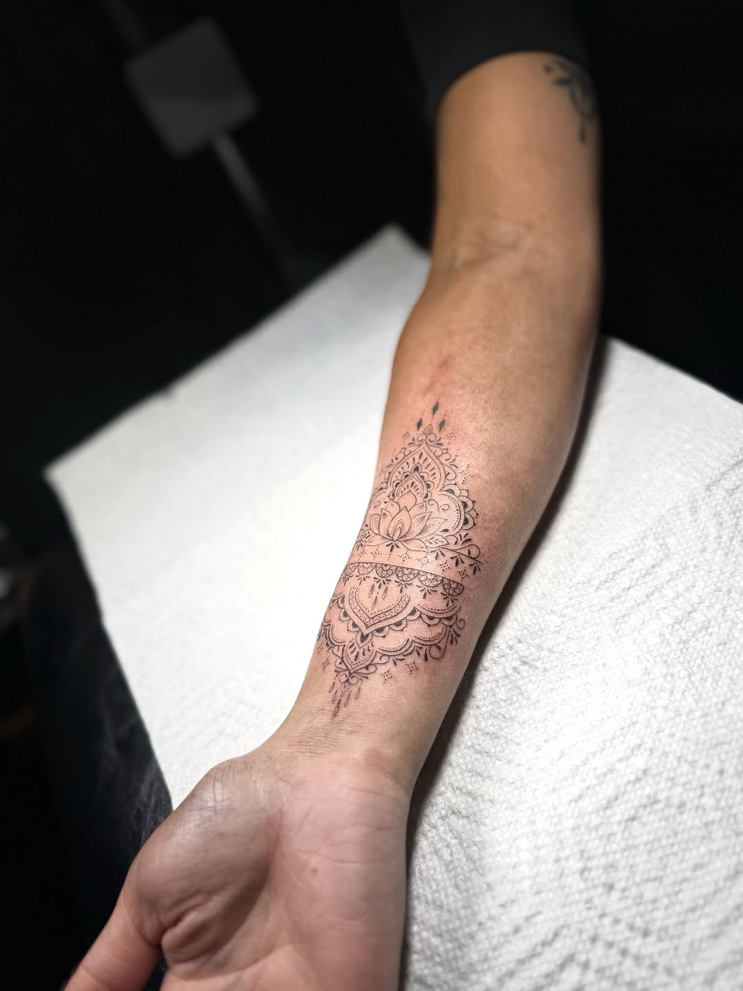 Tattoo by @inkedbycarson — ornamental, dotwork