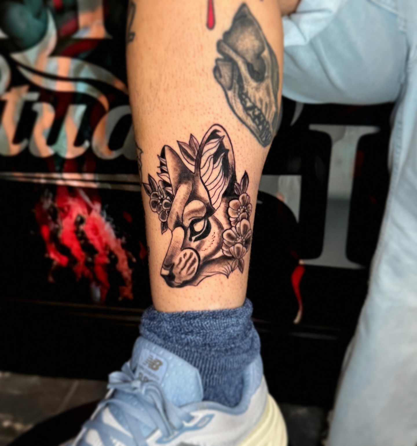 Tattoo by @missmangokush — black_and_grey