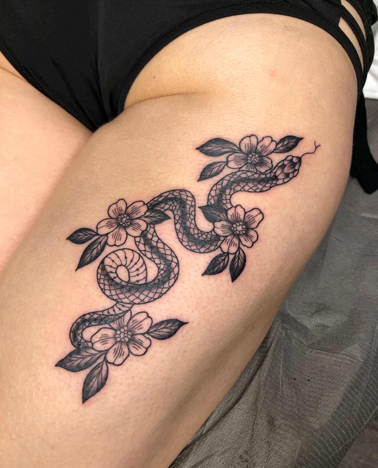 Tattoo by @misshailey_tattoo — black_and_grey