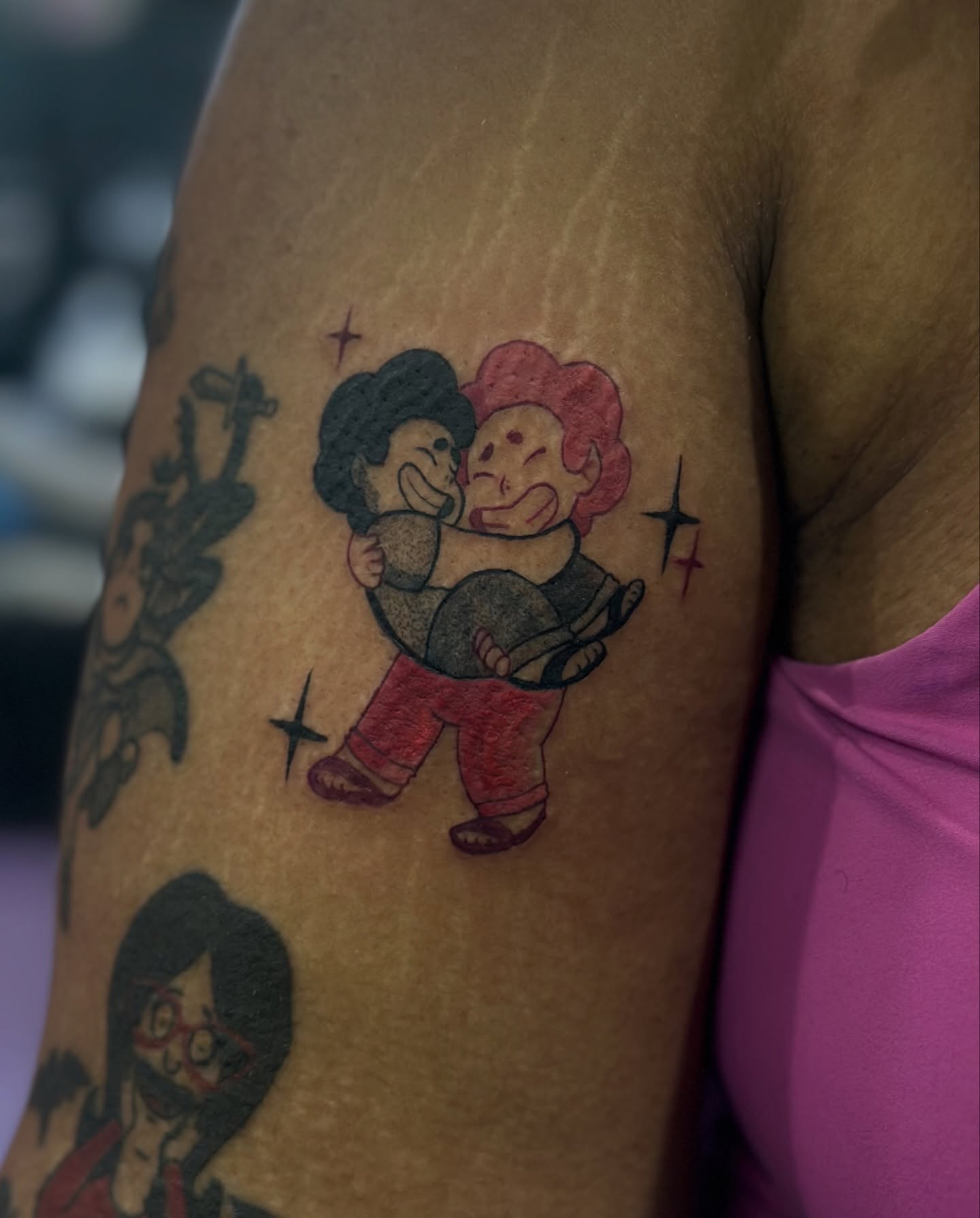 Tattoo by @stungbystaxx — dotwork