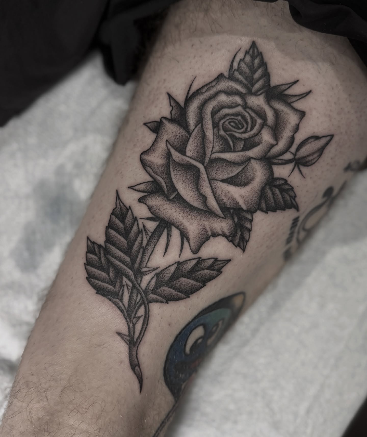 Tattoo by @welpfu — black_and_grey