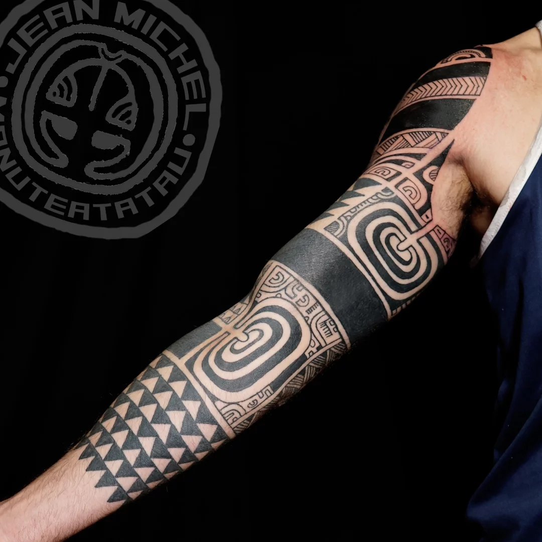 Tattoo by @jeanmichelmanutea — tribal, geometric