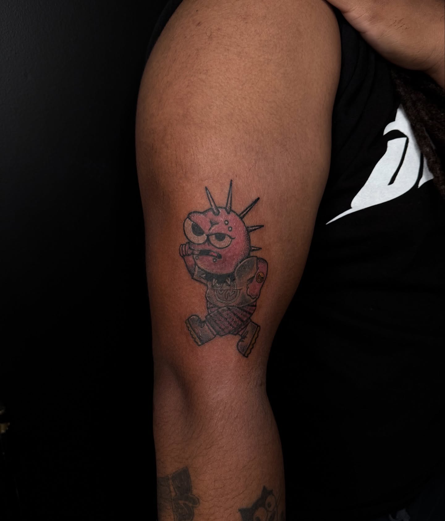 Robot neo-traditional tattoo on the forearm by dewduls :), Berkeley, California